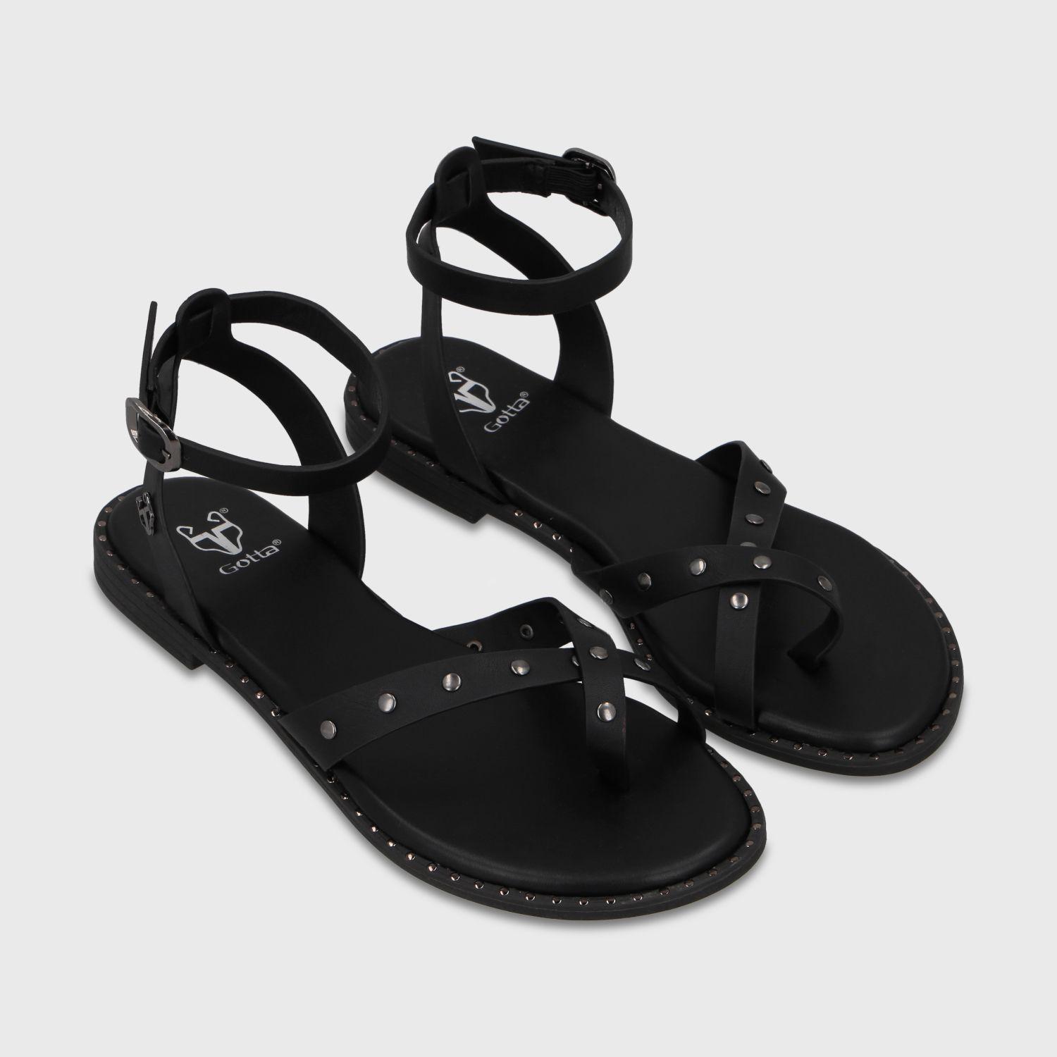 Sandalia Negra Mujer 64140 Gotta-2