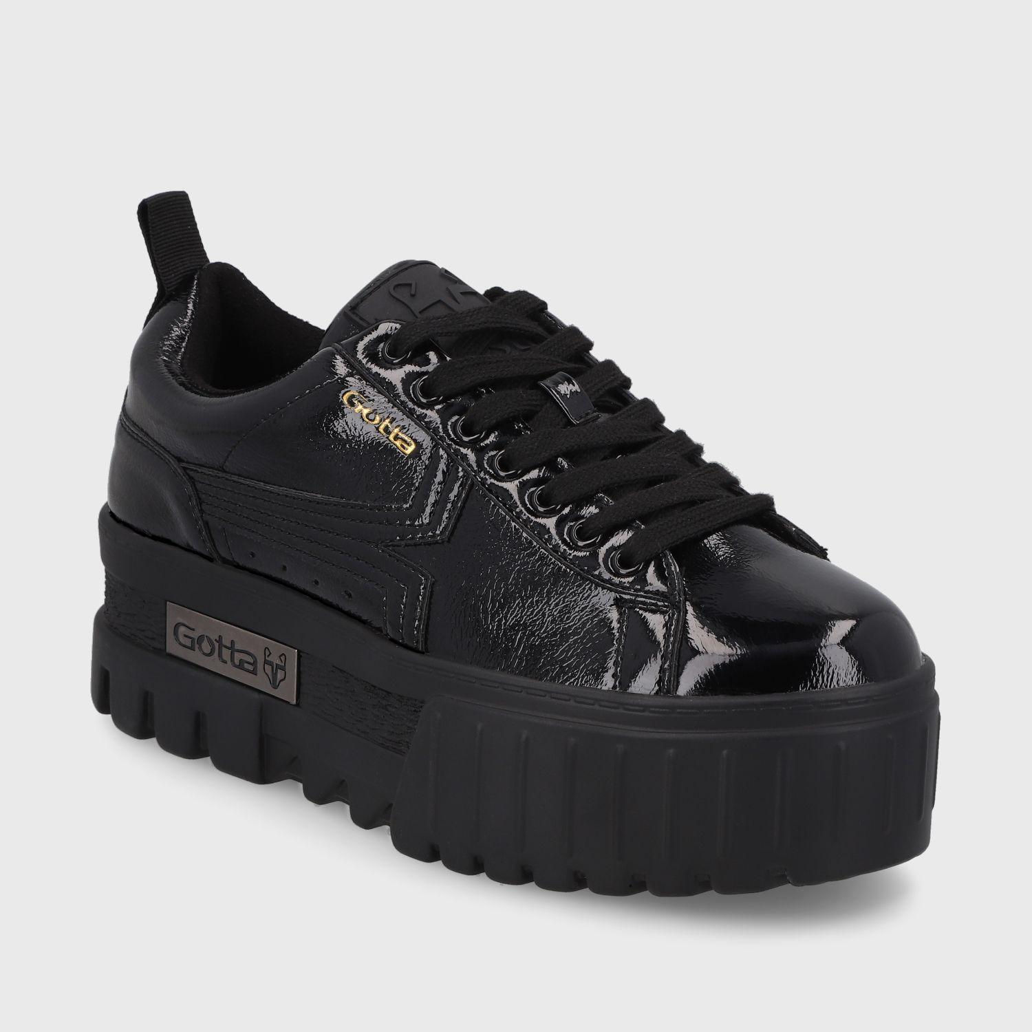 Zapatilla Plataforma Negra  Mujer 23243 Gotta-1