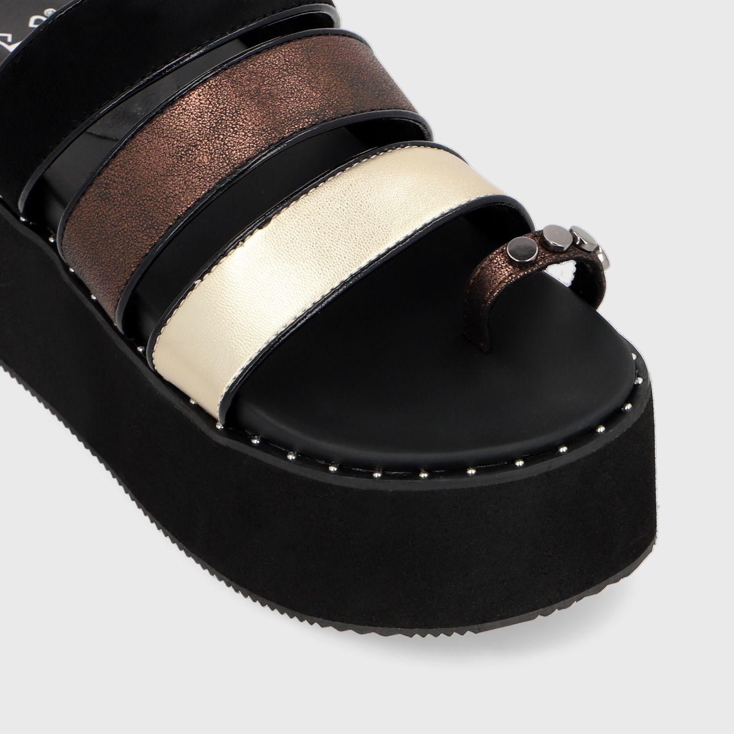 Sandalia Dorada  Mujer 15662 Gotta-5