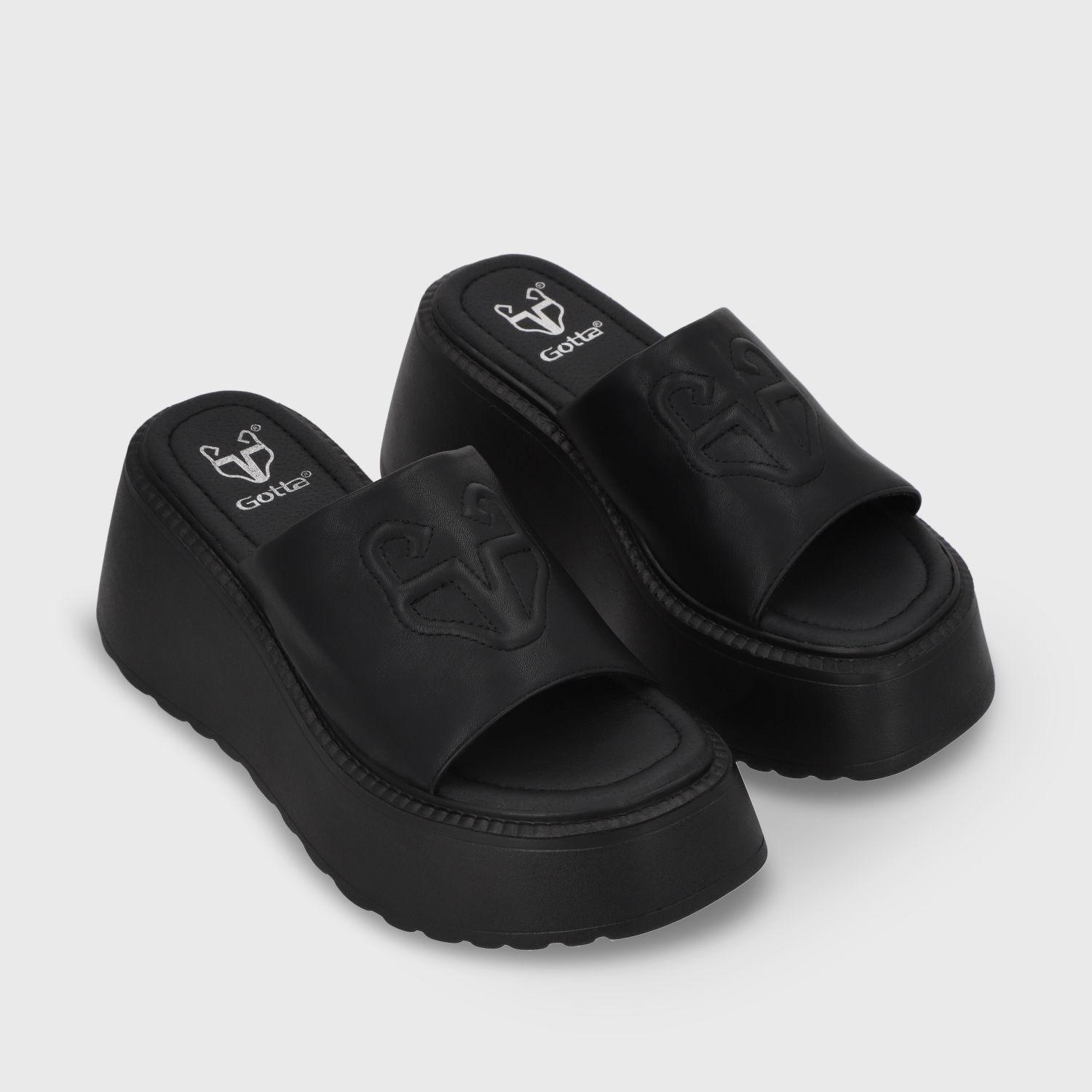 Sandalia Plataforma Negro Mujer 53720 Gotta-2
