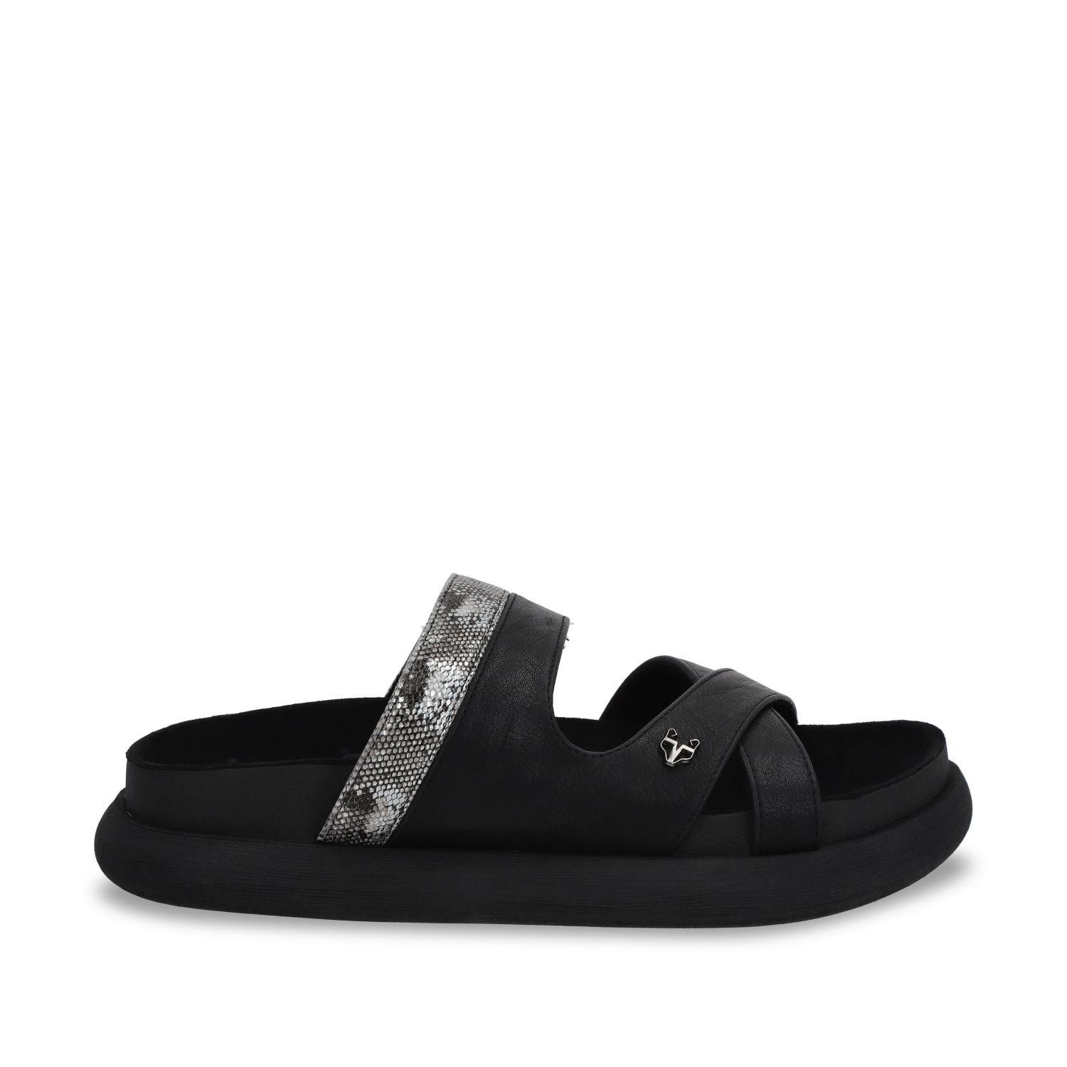 Sandalia Plano Negro Mujer 53700 Gotta-0