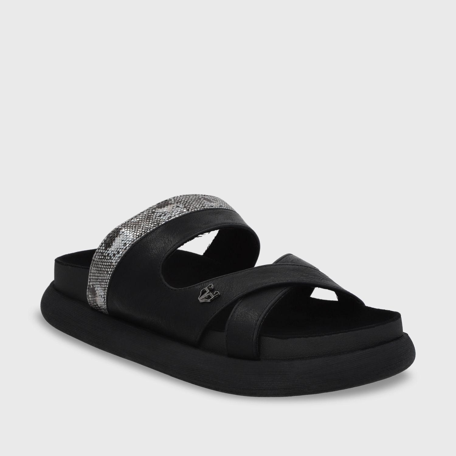 Sandalia Plano Negro Mujer 53700 Gotta-1