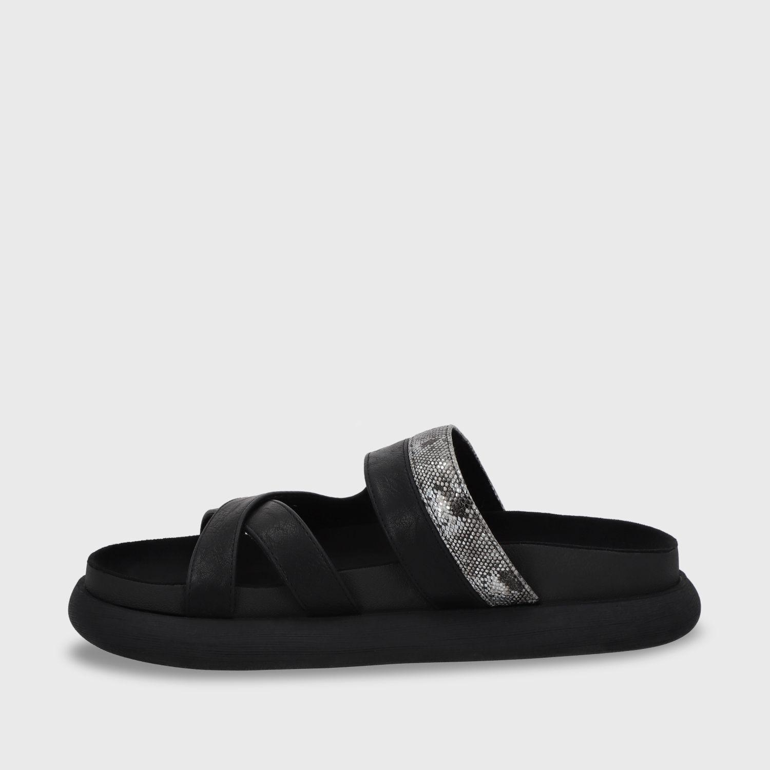 Sandalia Plano Negro Mujer 53700 Gotta-3