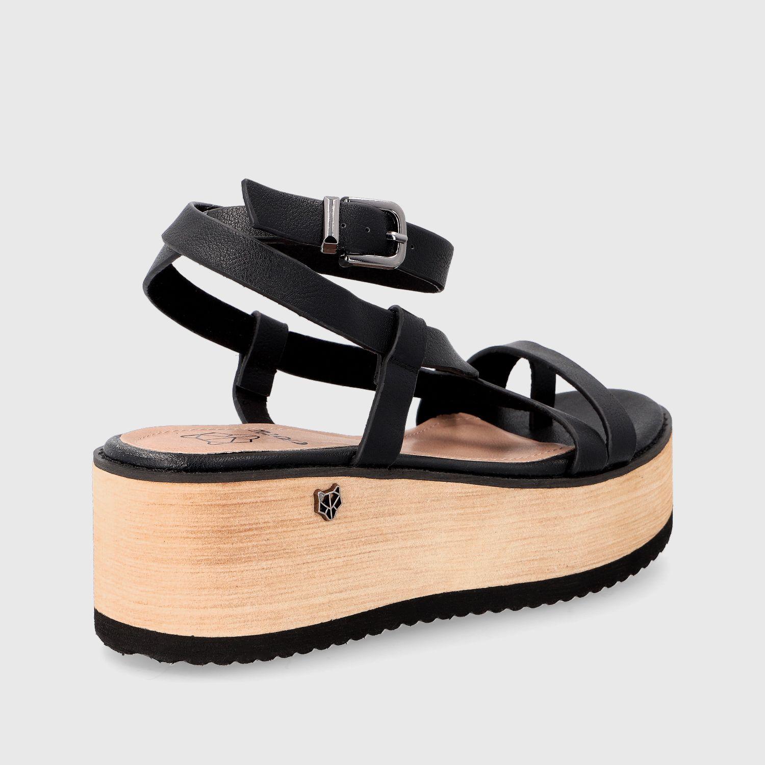 Sandalia Plataforma Negra Mujer 15615 Gotta-4
