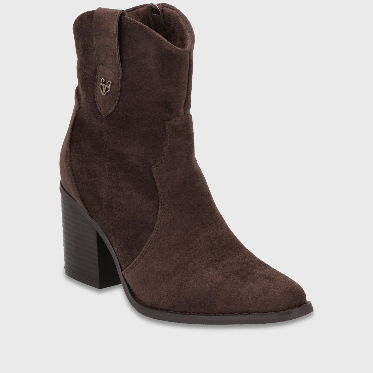 Botin Taco Café Mujer 53782 Gotta-1