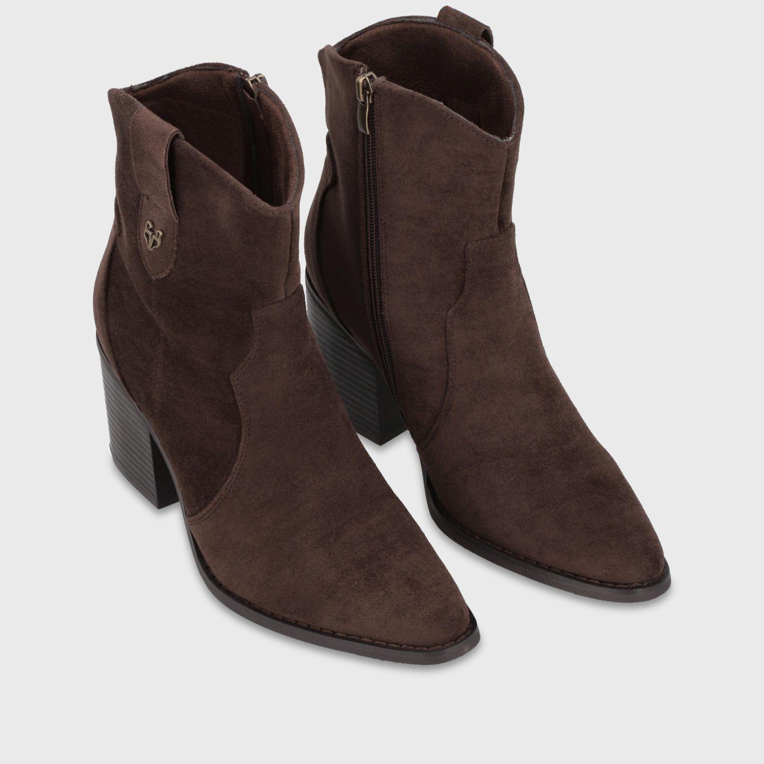 Botin Taco Café Mujer 53782 Gotta-2