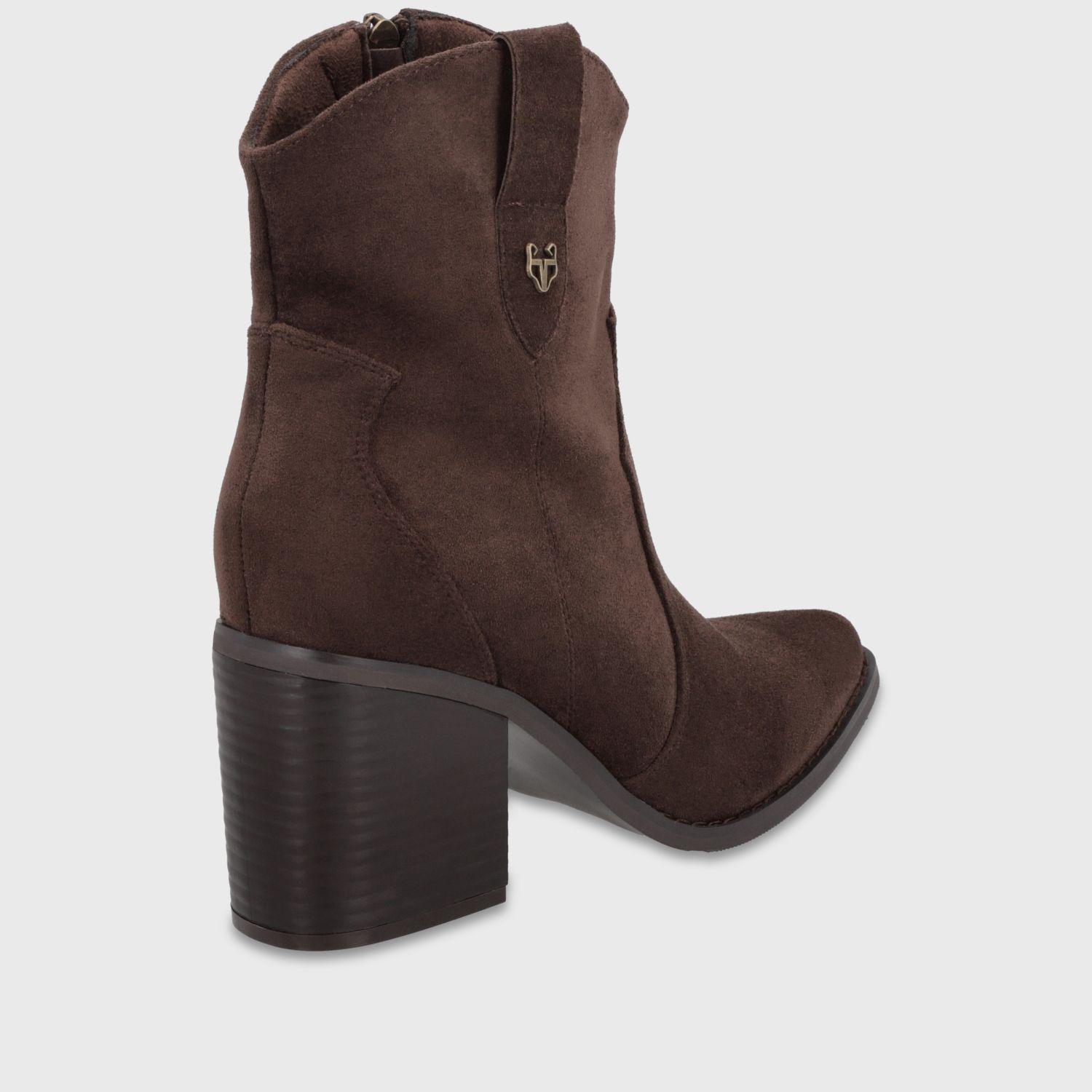 Botin Taco Café Mujer 53782 Gotta-4