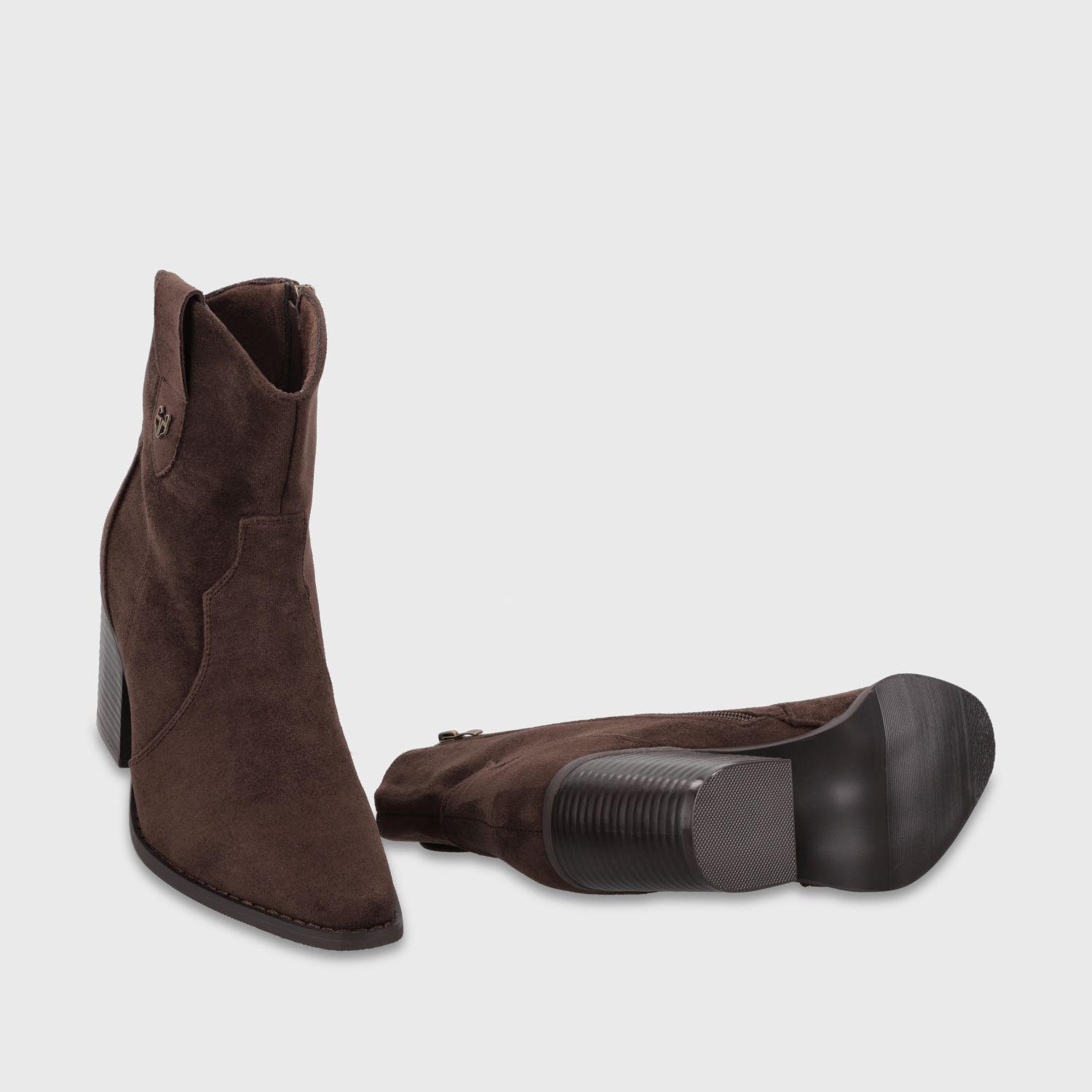 Botin Taco Café Mujer 53782 Gotta-6