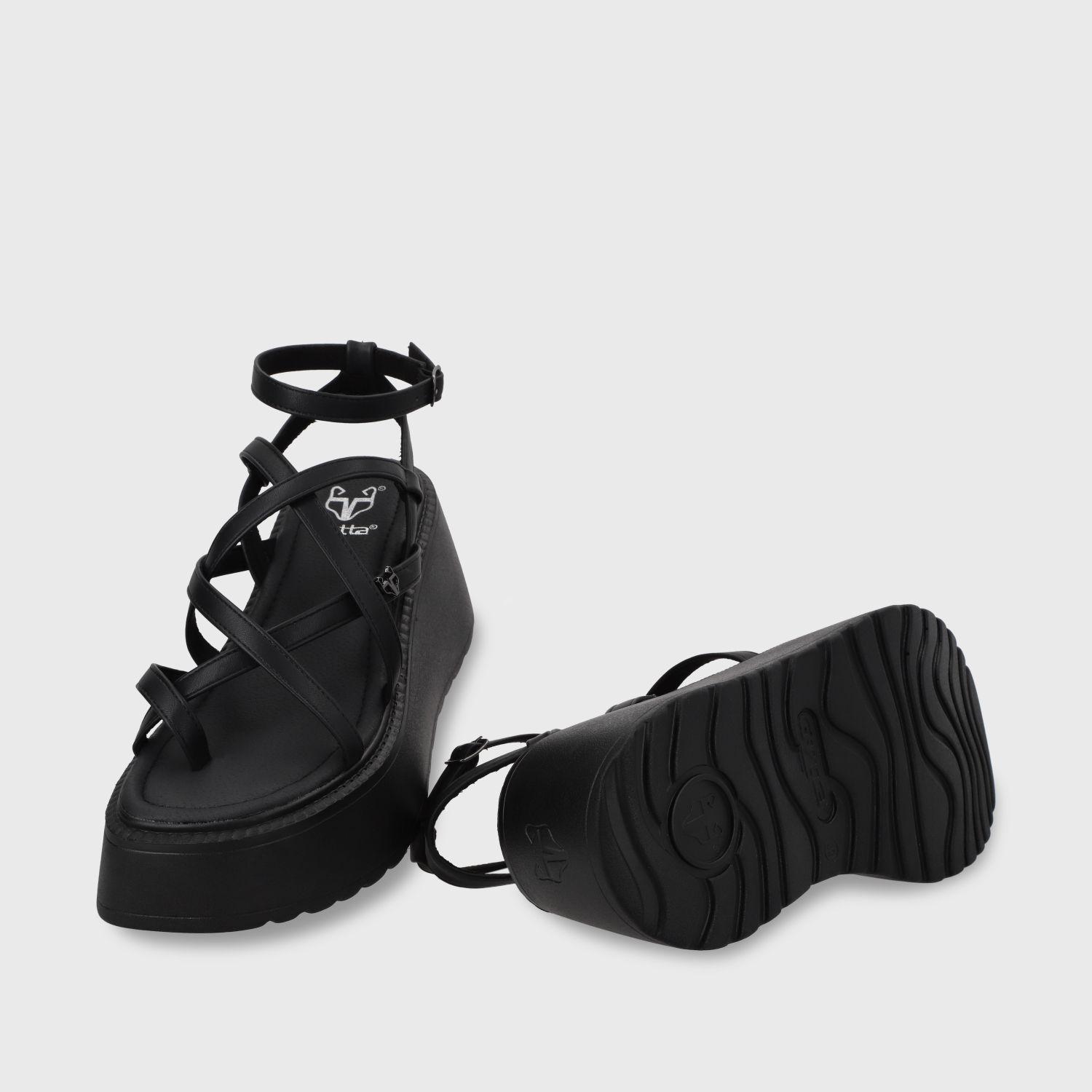 Sandalia Plataforma Negro Mujer 53722 Gotta-6