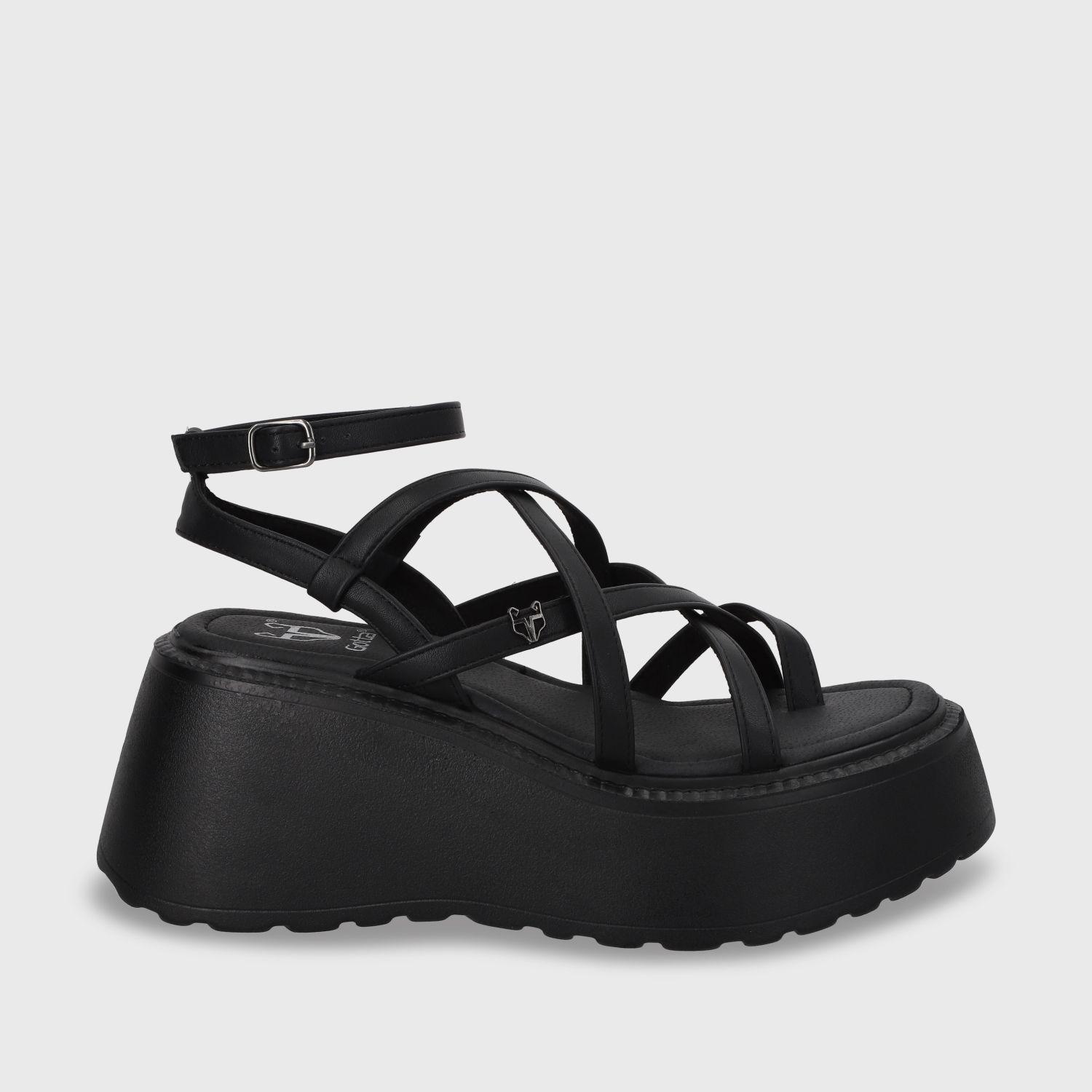 Sandalia Plataforma Negro Mujer 53722 Gotta-0