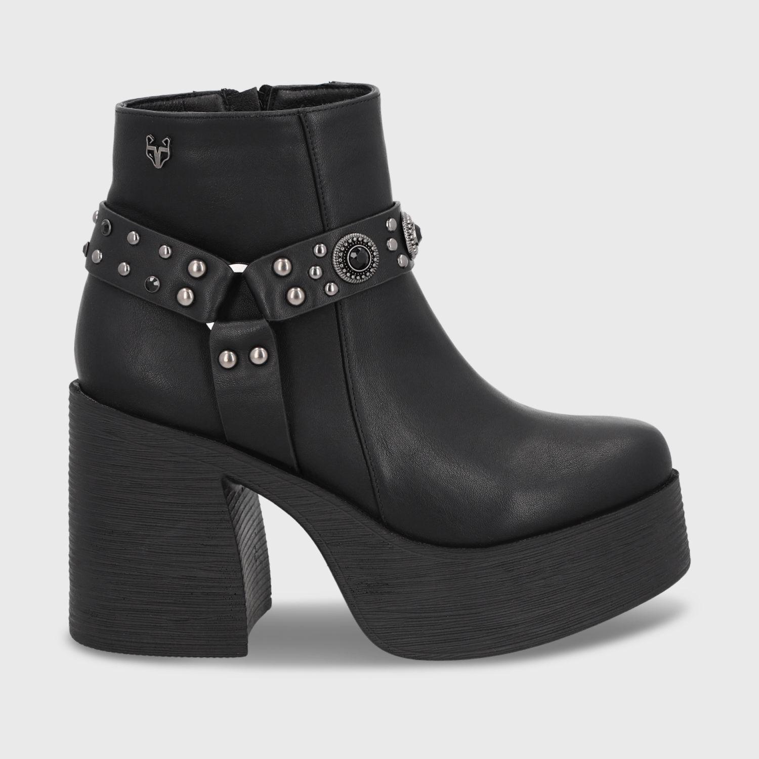 Botin Taco Negro Mujer 25635 Gotta-0