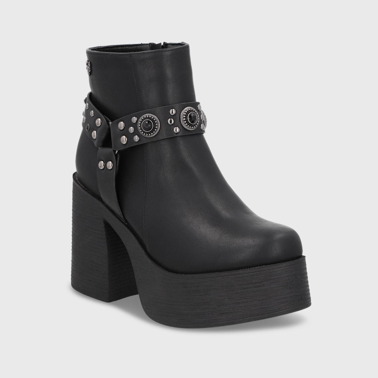 Botin Taco Negro Mujer 25635 Gotta-1