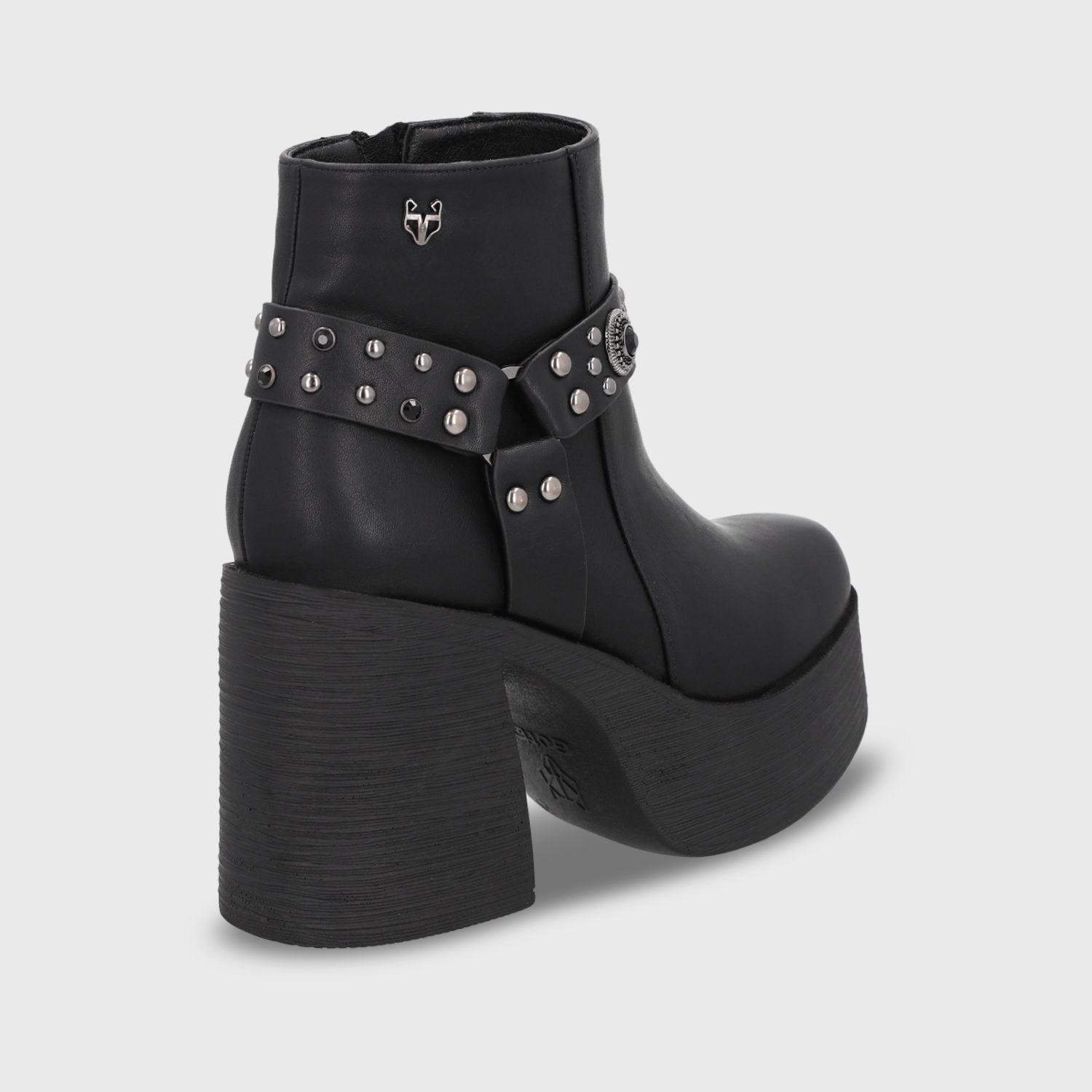 Botin Taco Negro Mujer 25635 Gotta-4