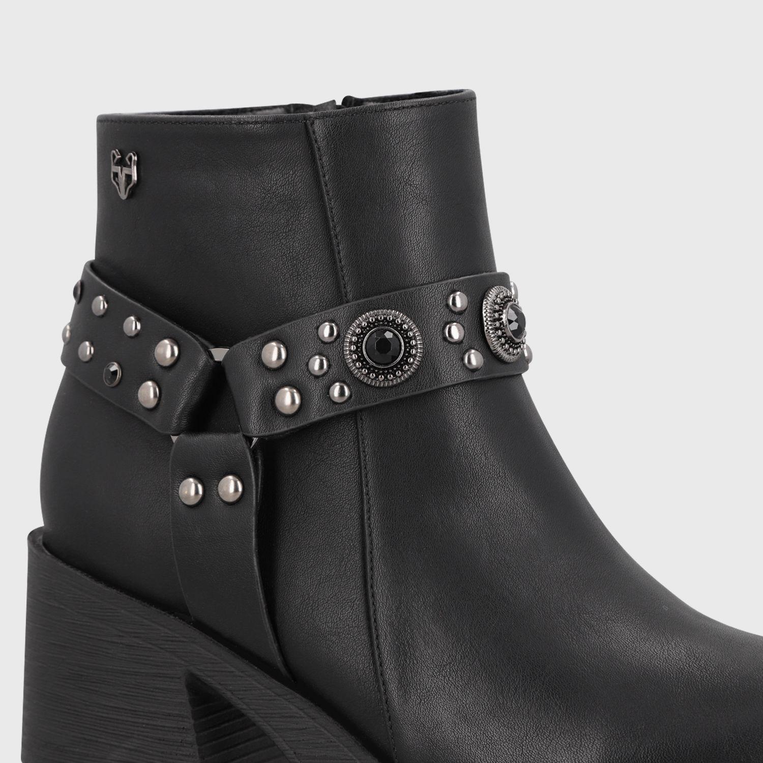 Botin Taco Negro Mujer 25635 Gotta-5