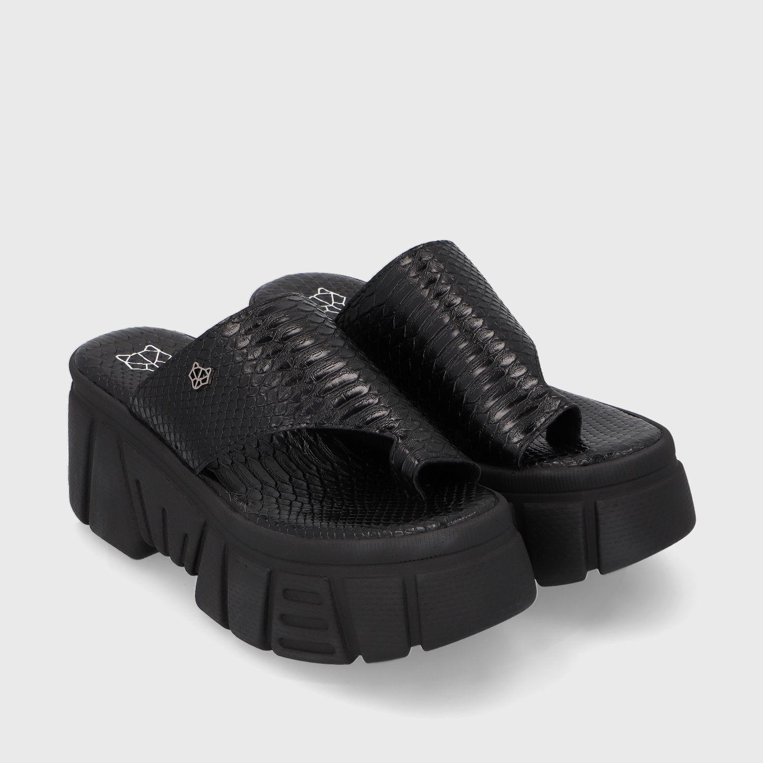 Sandalia Plataforma Negra Mujer 35173 Gotta-2