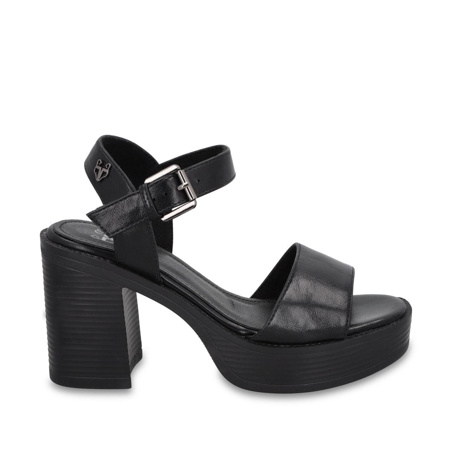 Sandalia Taco Negra Mujer 65922 Gotta-0