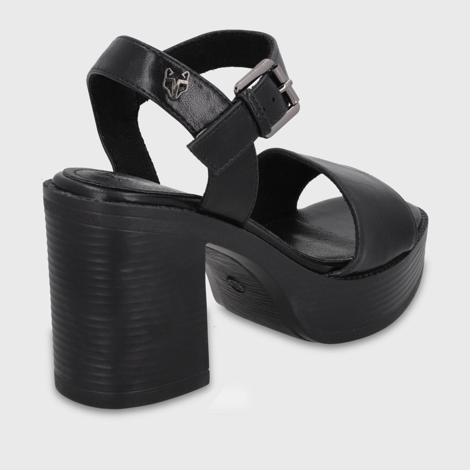 Sandalia Taco Negra Mujer 65922 Gotta-4