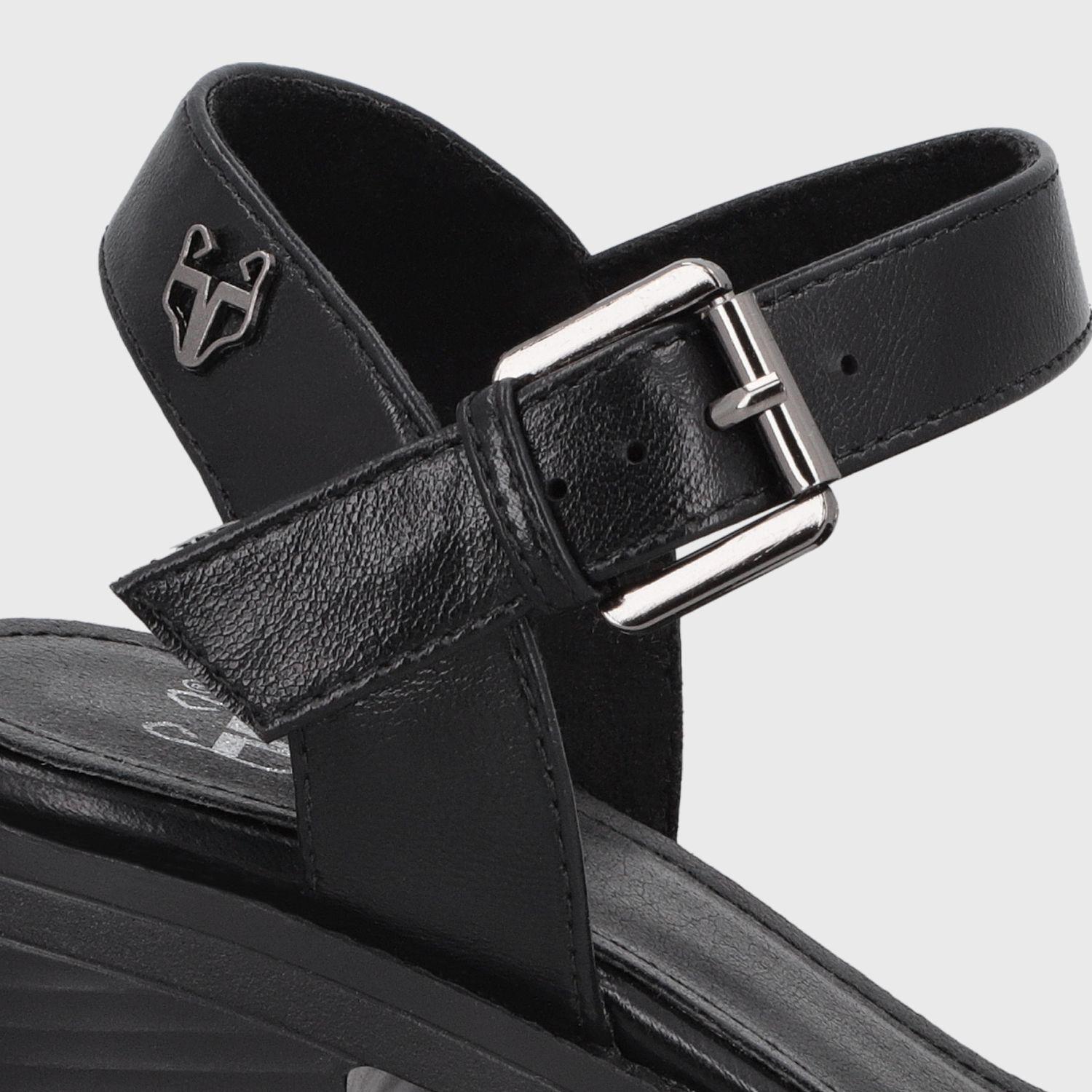 Sandalia Taco Negra Mujer 65922 Gotta-5