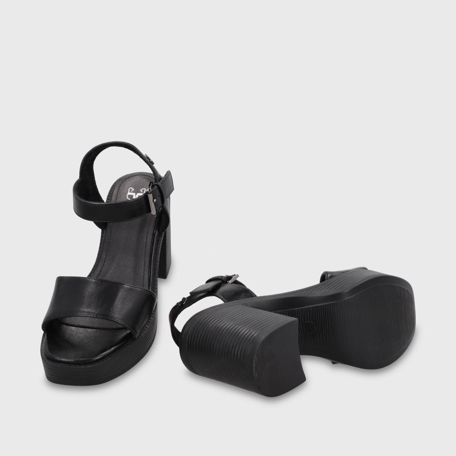 Sandalia Taco Negra Mujer 65922 Gotta-6