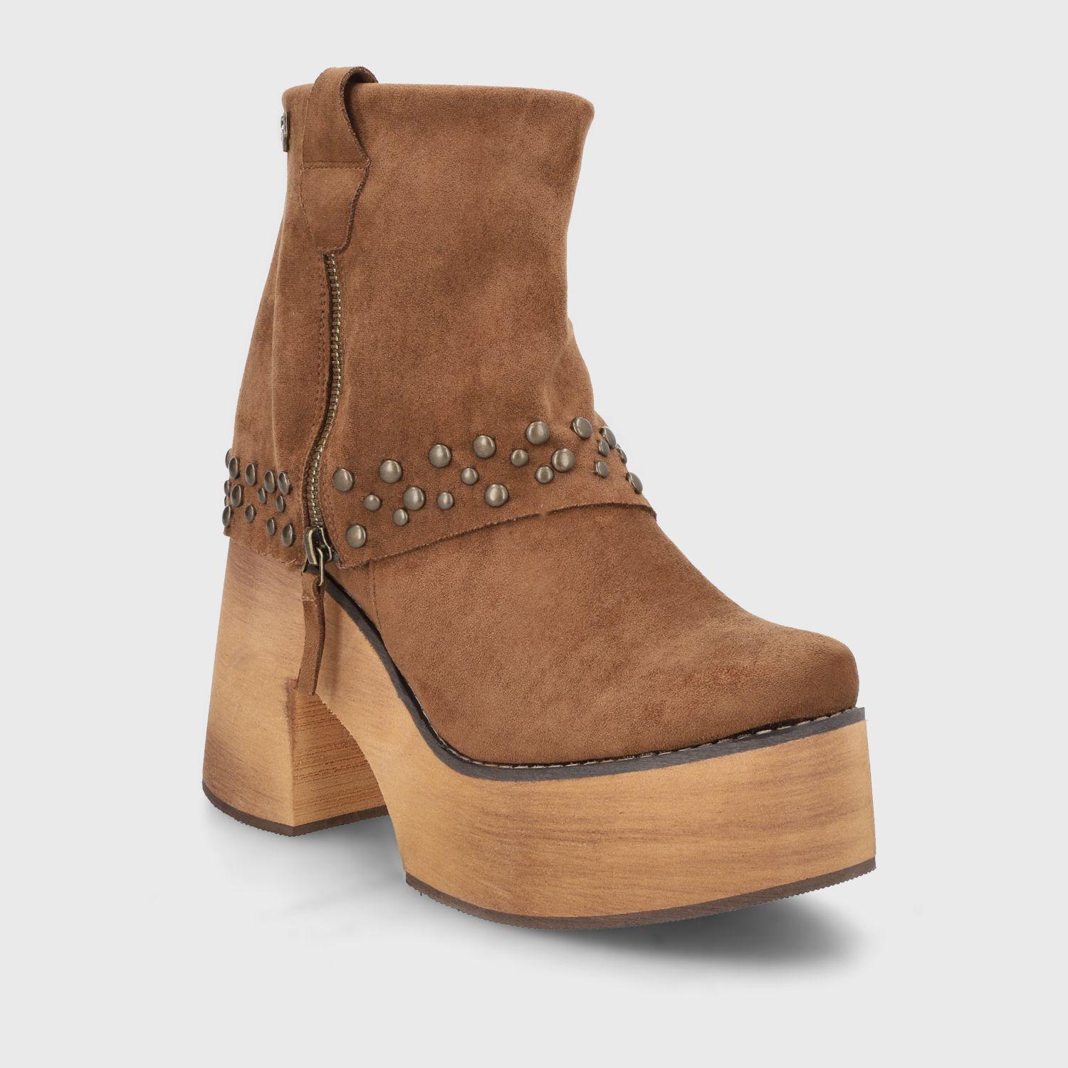 Botin Plataforma Camel Mujer 15045 Gotta-1