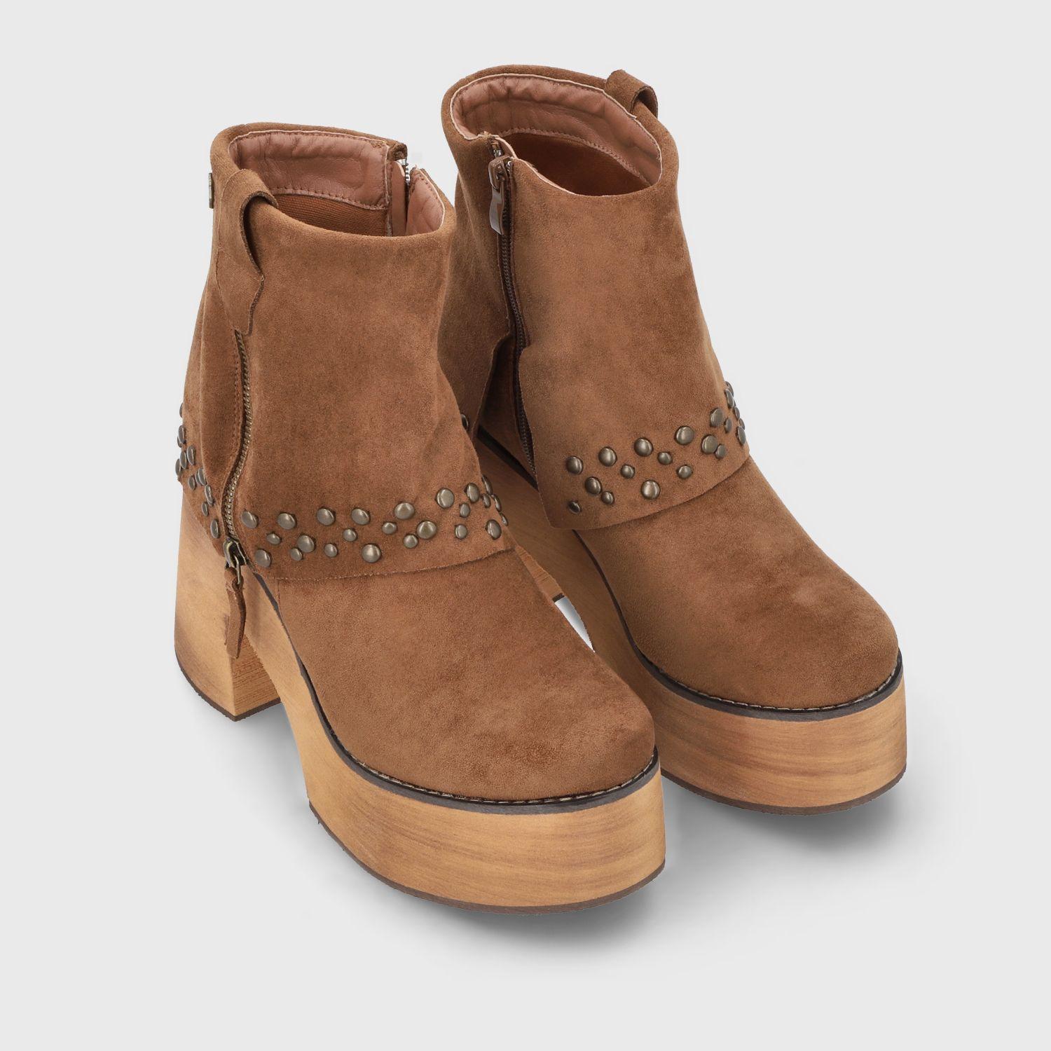 Botin Plataforma Camel Mujer 15045 Gotta-2