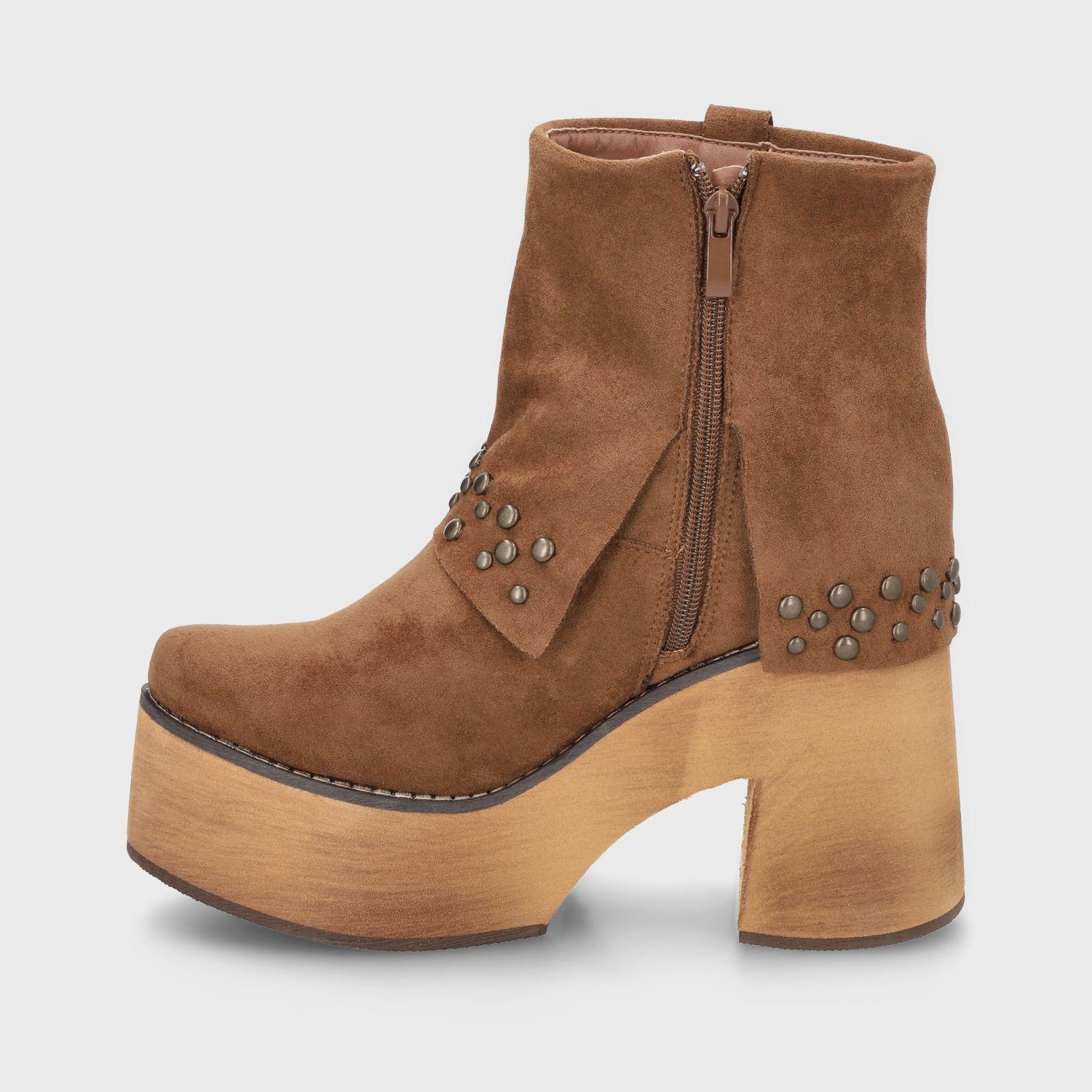 Botin Plataforma Camel Mujer 15045 Gotta-3