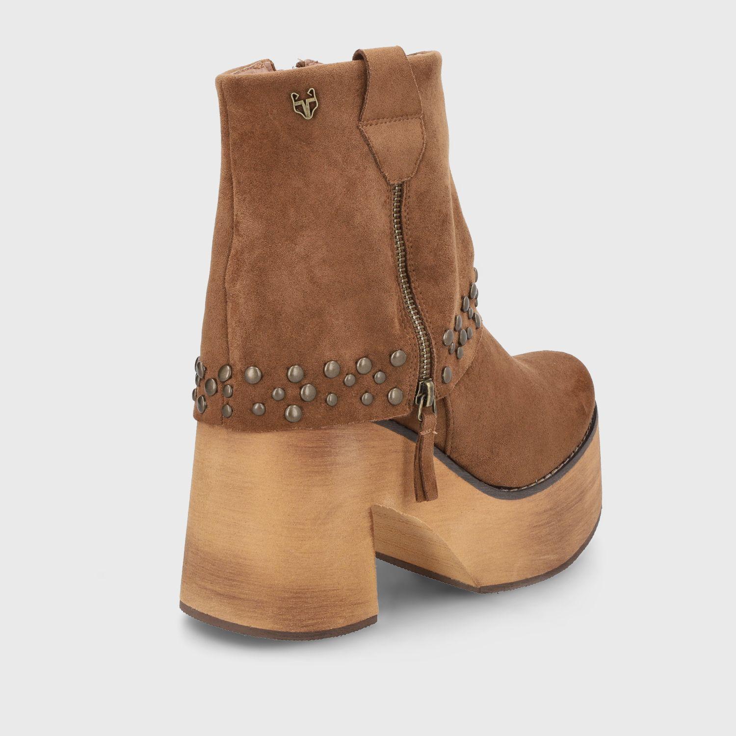 Botin Plataforma Camel Mujer 15045 Gotta-4