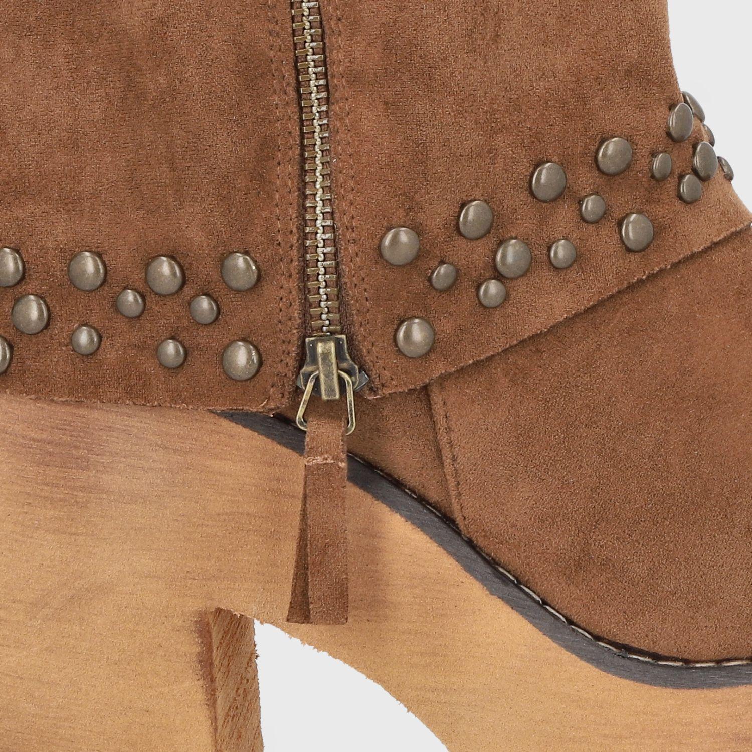 Botin Plataforma Camel Mujer 15045 Gotta-5