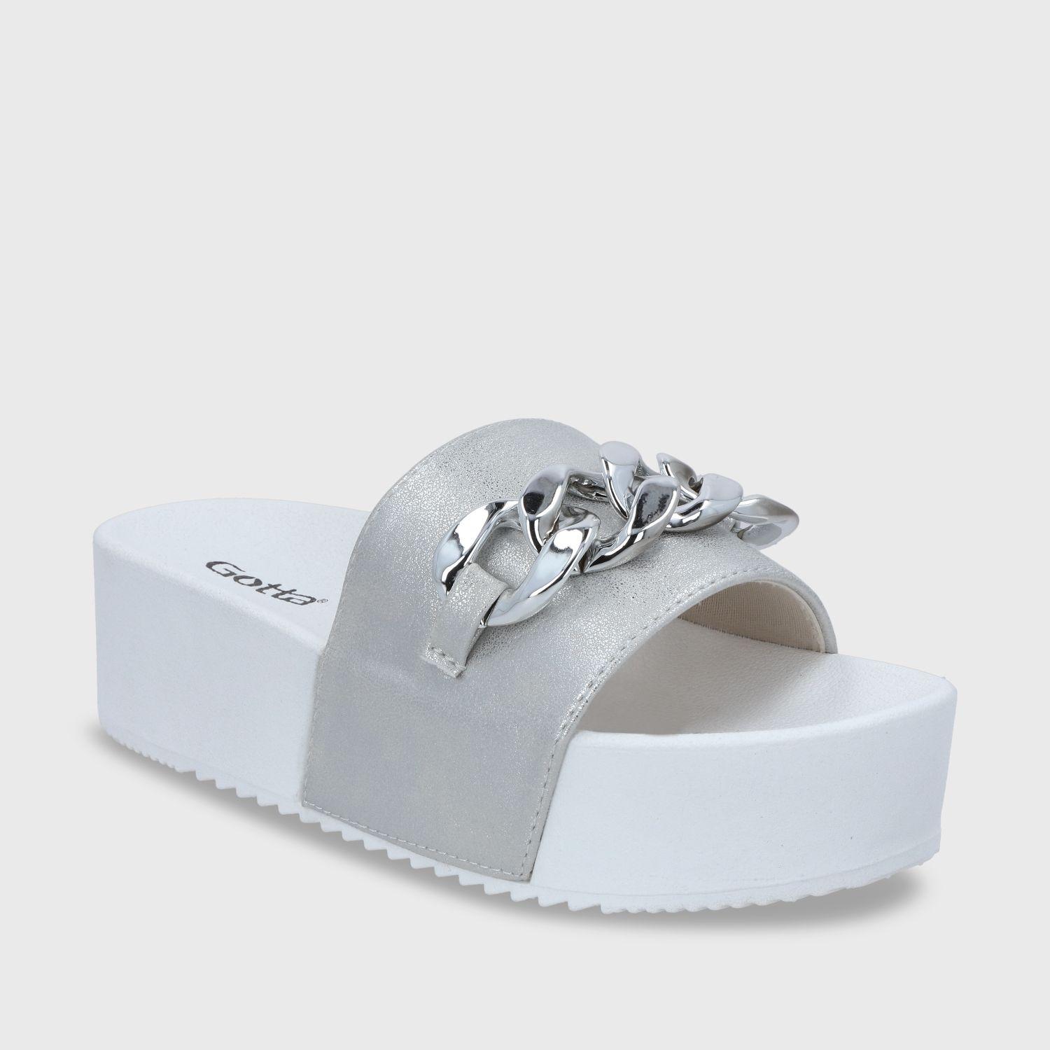 Sandalia Plataforma Plateada Mujer 22090 Gotta-1