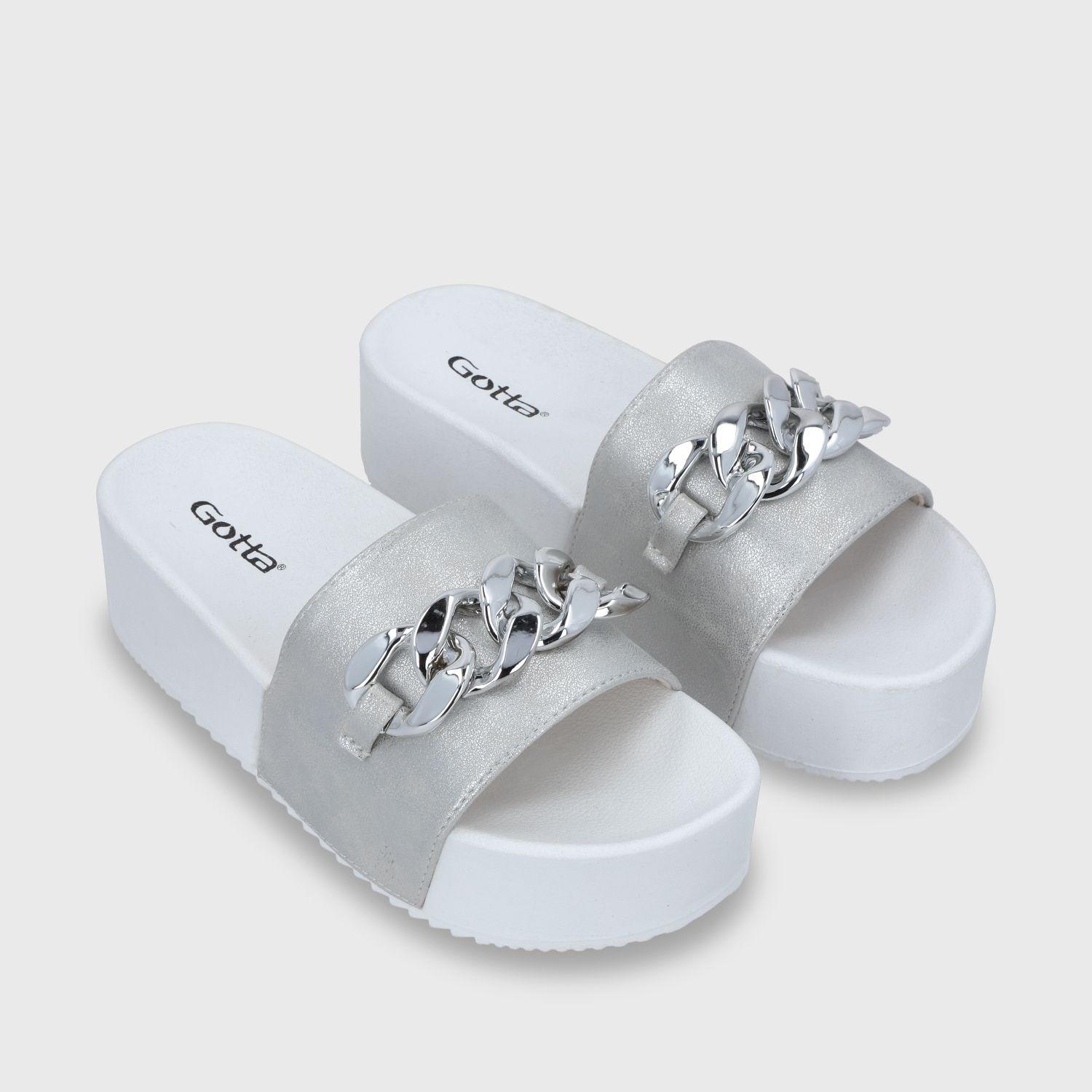 Sandalia Plataforma Plateada Mujer 22090 Gotta-2