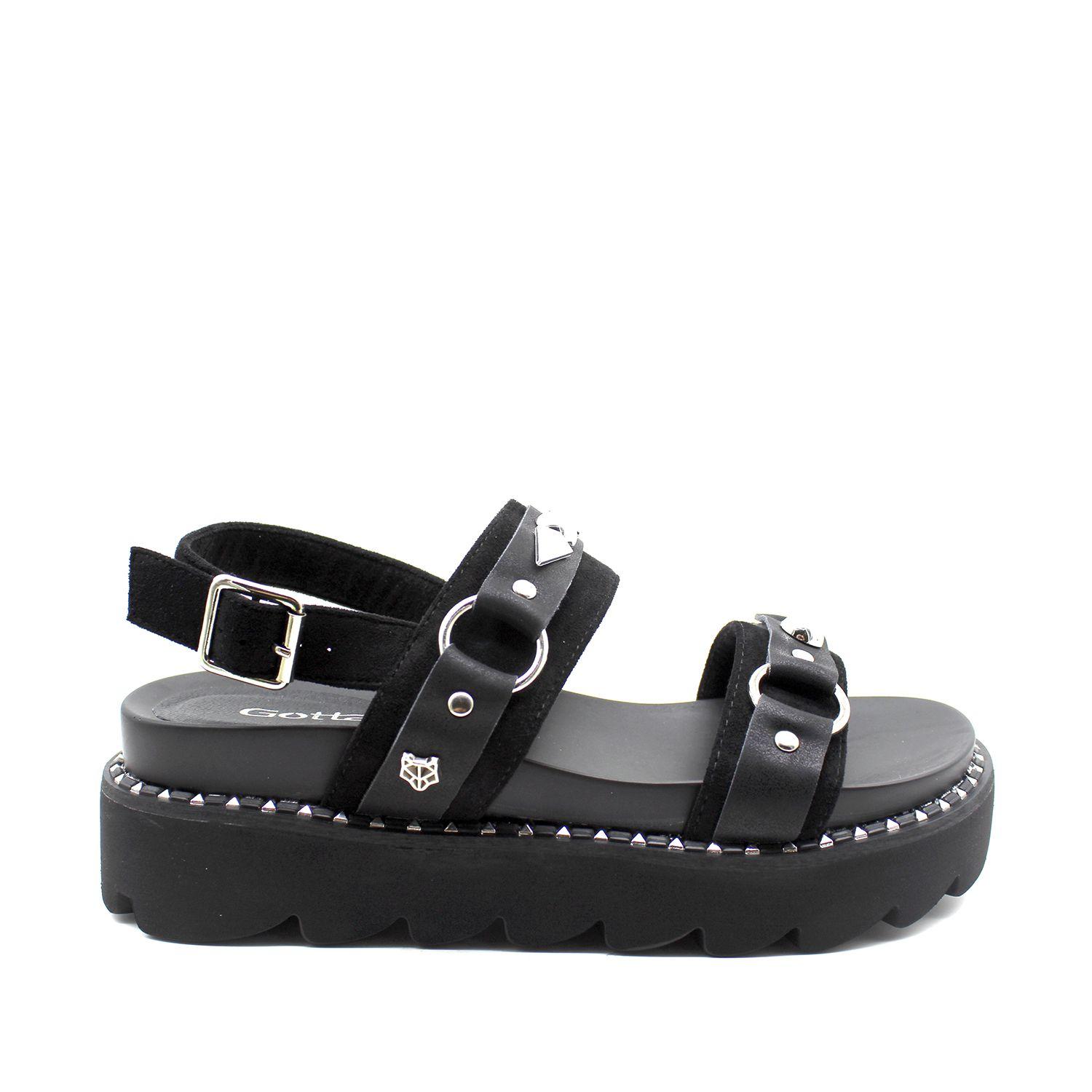 Sandalia Negra Mujer 15732 Gotta-0