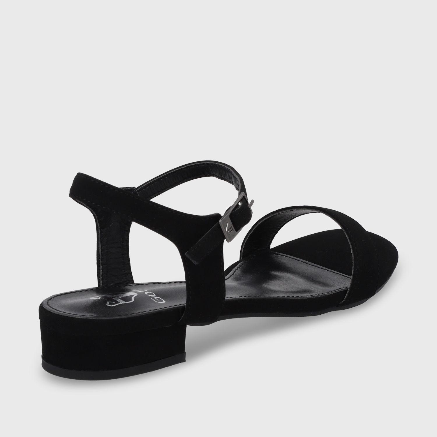 Sandalia Plana Negra Mujer 55201 Gotta-4