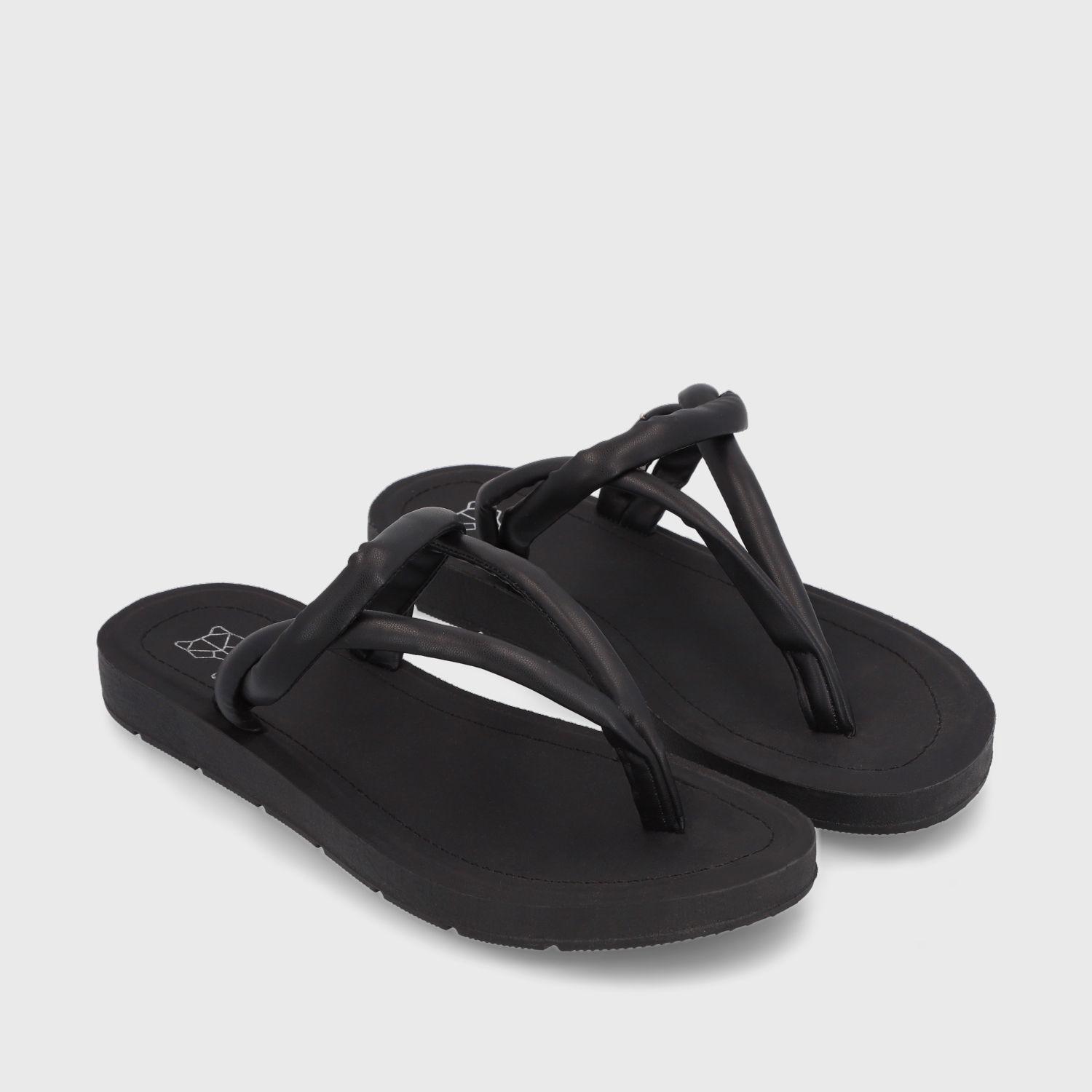 Sandalia Plana Negra Mujer 13254 Gotta-2