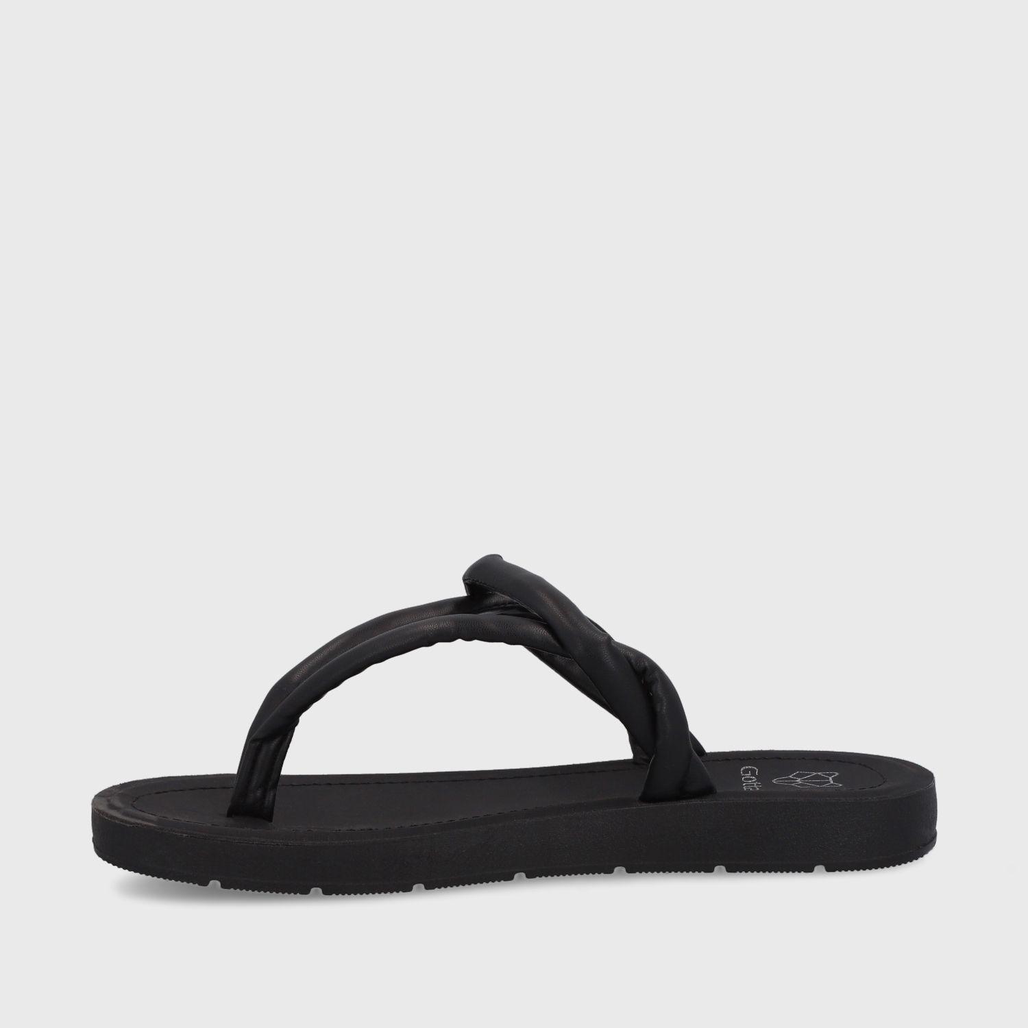 Sandalia Plana Negra Mujer 13254 Gotta-3