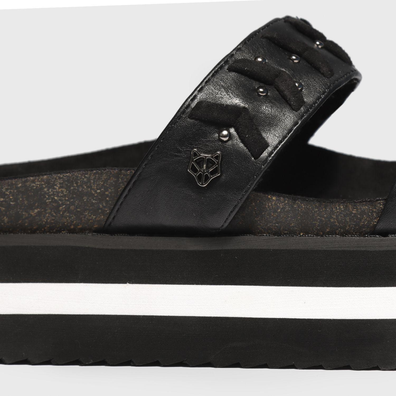 Sandalia Plataforma Negra Mujer 15263 Gotta-5