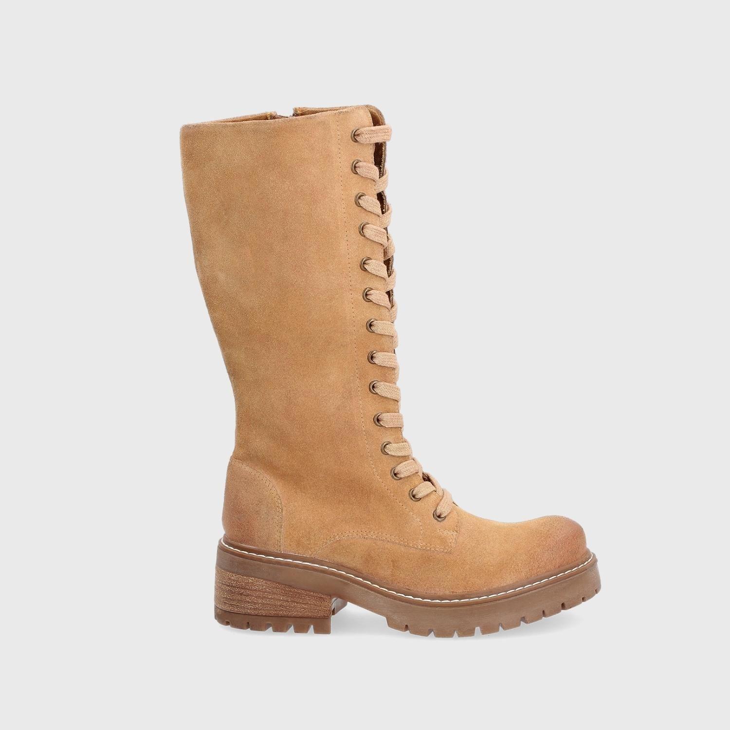 Bota Cuero Beige Mujer 28505 Gotta-0