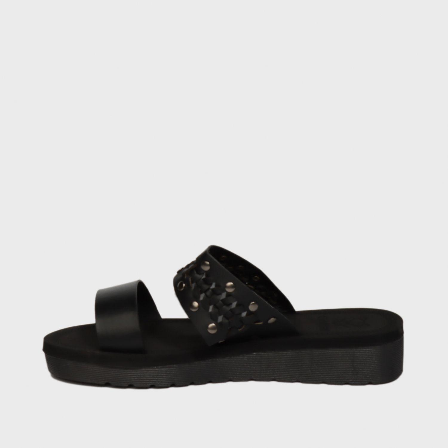Sandalia Plana Negra Mujer 13213 Gotta-3