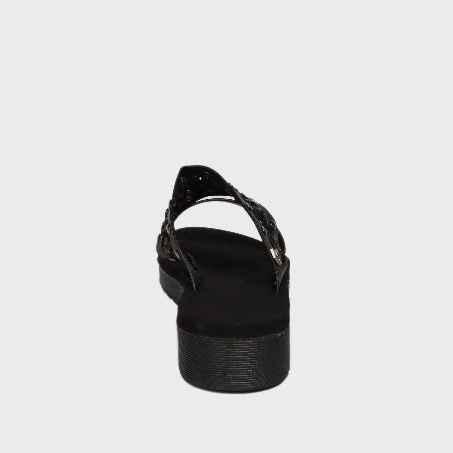 Sandalia Plana Negra Mujer 13213 Gotta-4