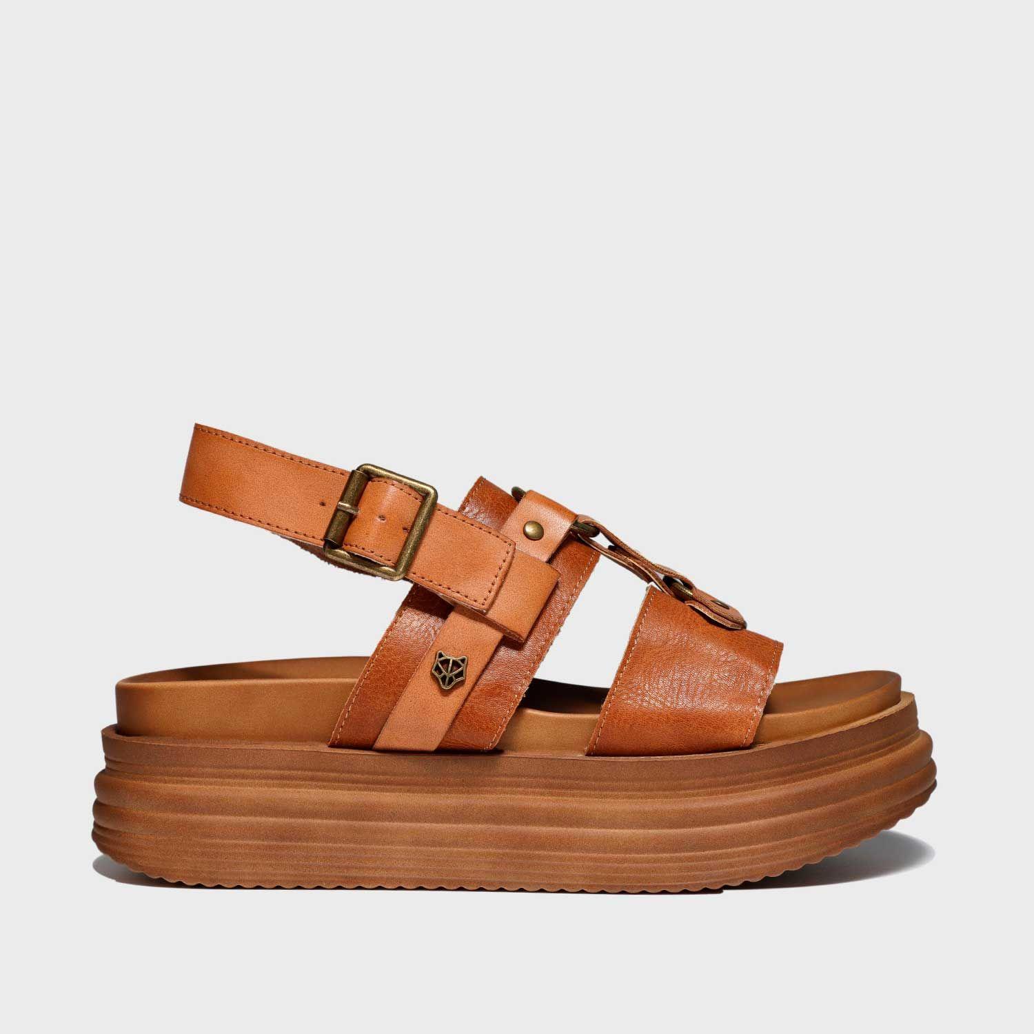 Sandalia Plataforma Camel Mujer 15717 Gotta-0