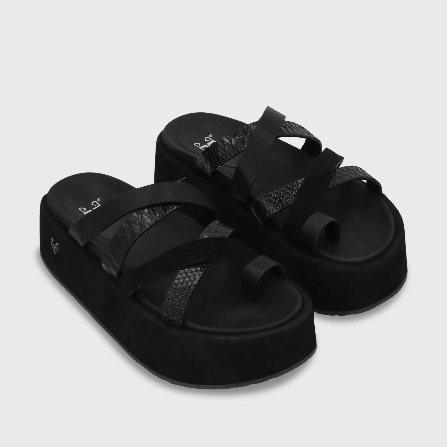 Sandalia Plataforma Negro Mujer 55940 Gotta-2