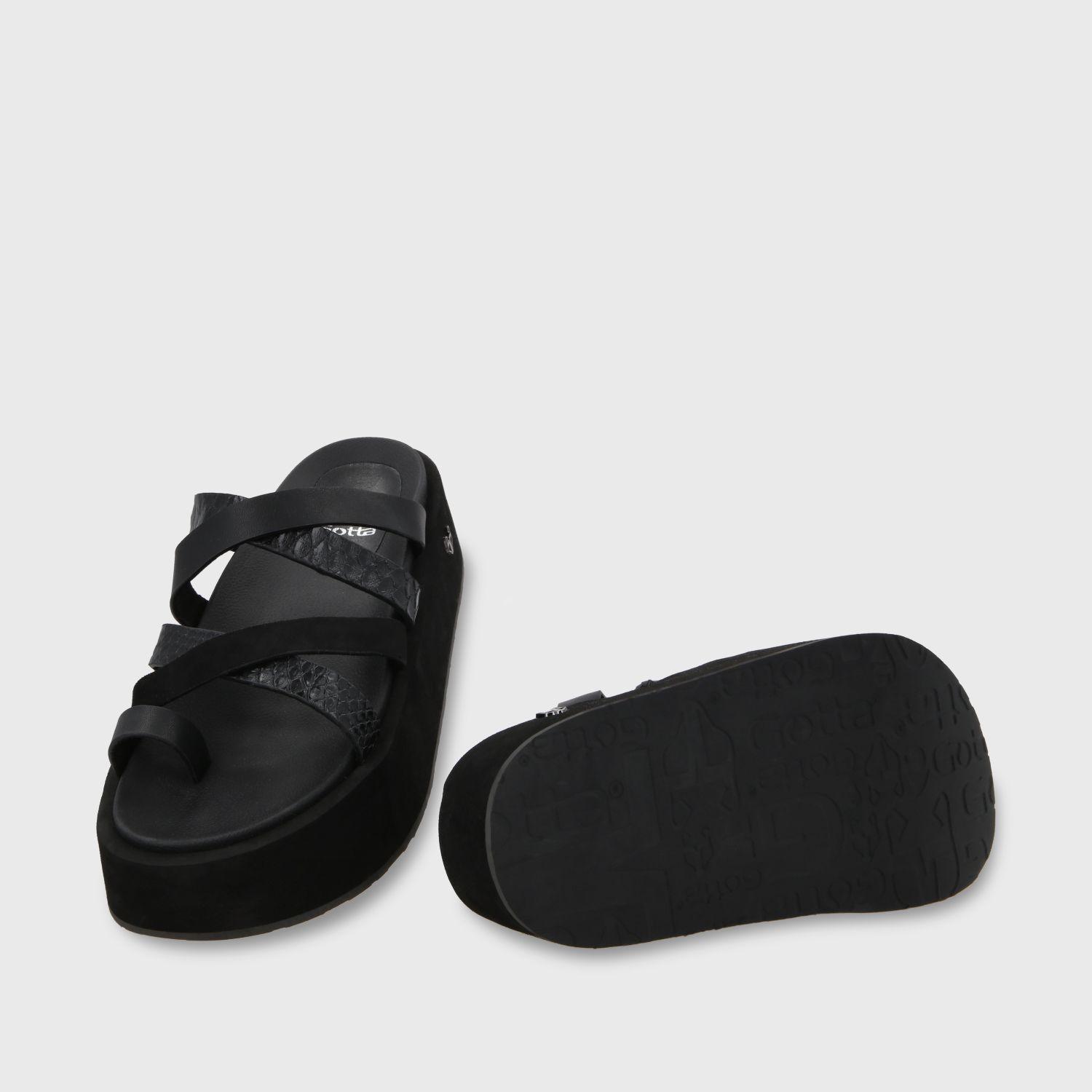Sandalia Plataforma Negro Mujer 55940 Gotta-6
