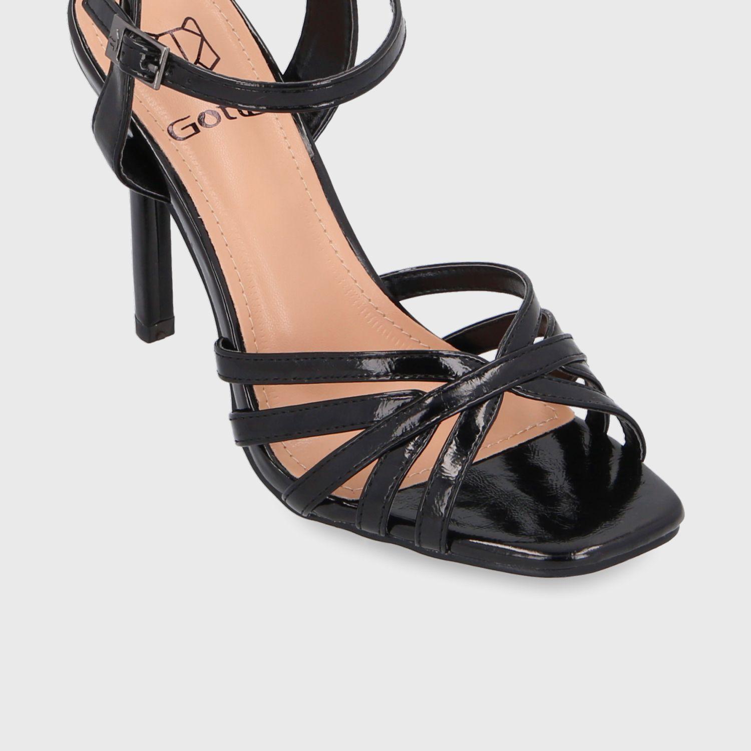 Sandalia Taco Negra Mujer 35141 Gotta-5