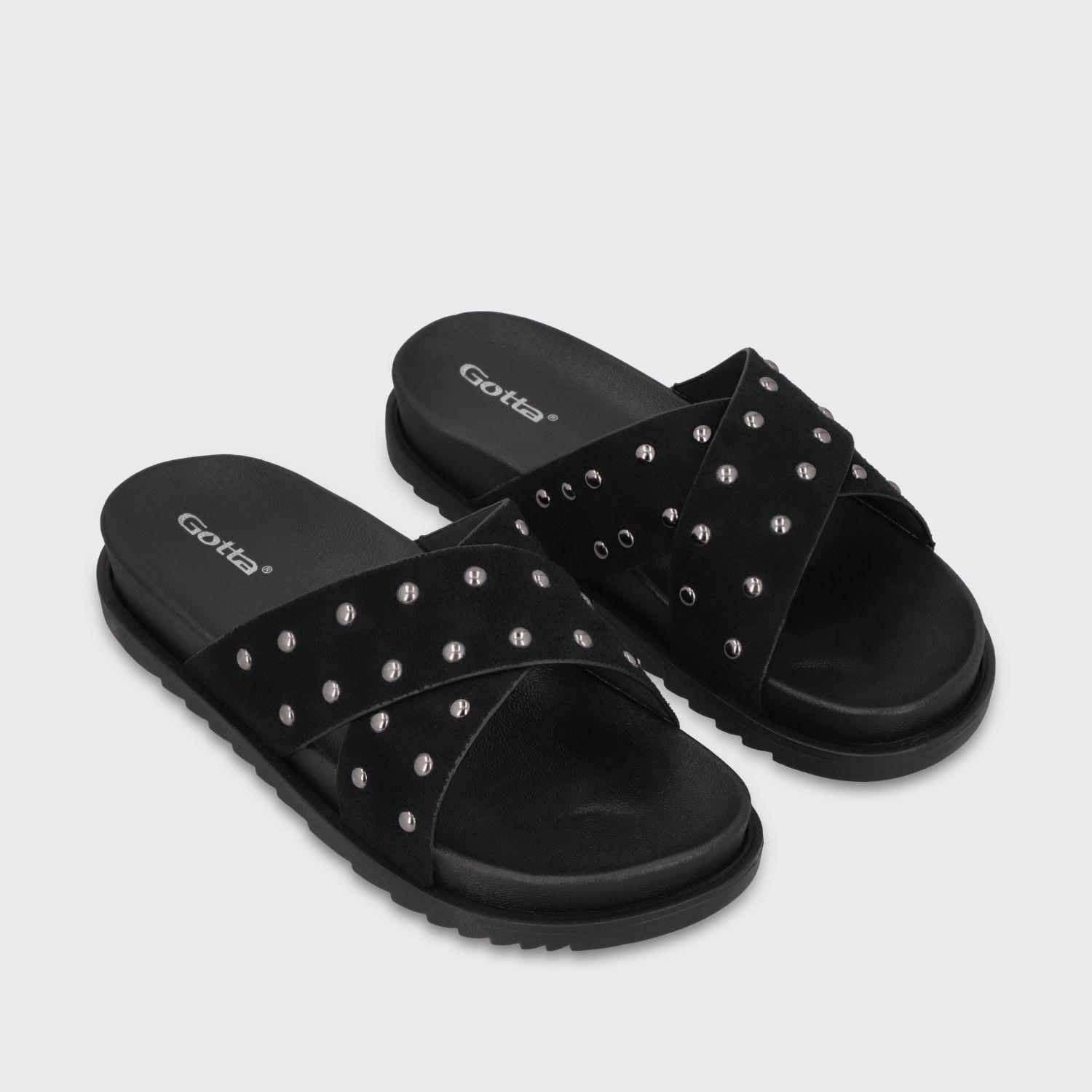 Sandalia Negra Mujer 52051 Gotta-2