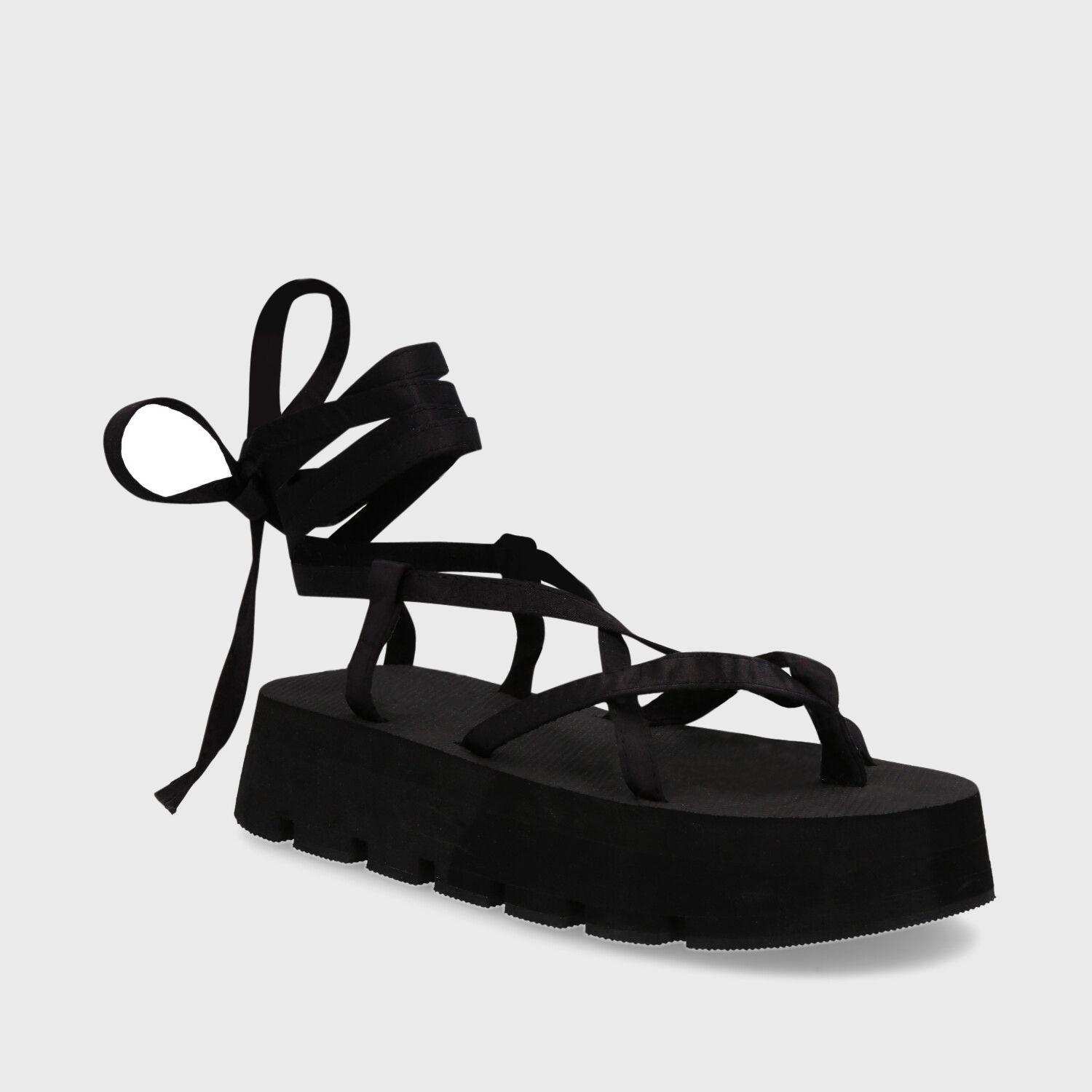 Sandalia Plataforma Negra Mujer 35201 Gotta-1