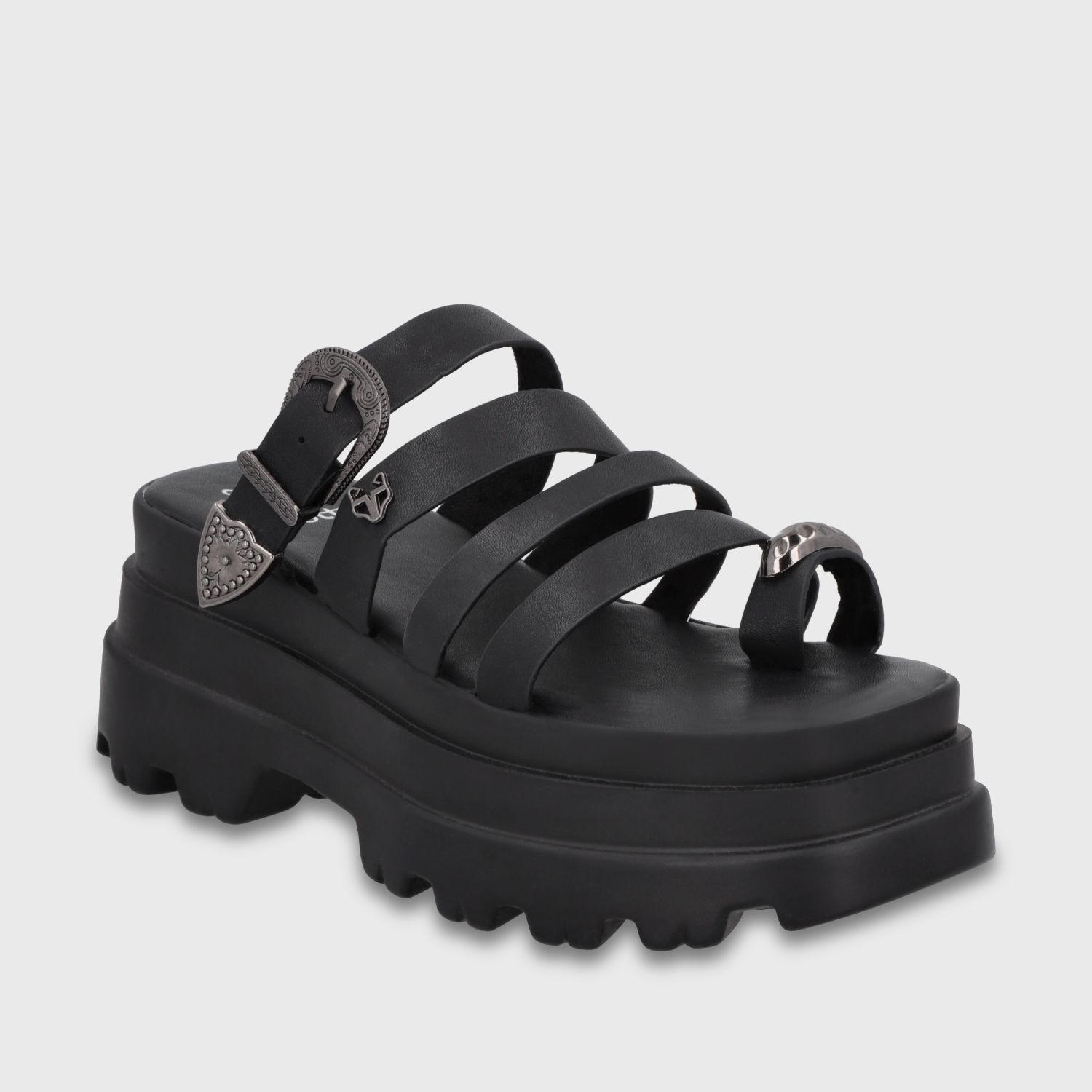 Sandalia Plataforma Negra Mujer 45732 Gotta-1