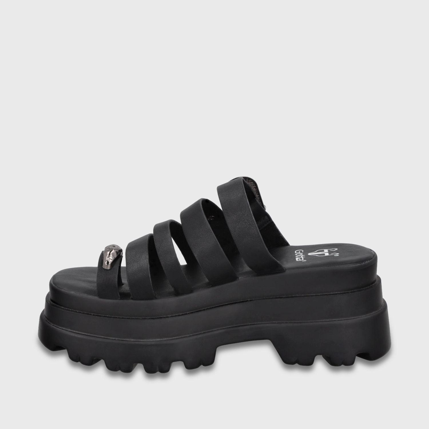 Sandalia Plataforma Negra Mujer 45732 Gotta-3