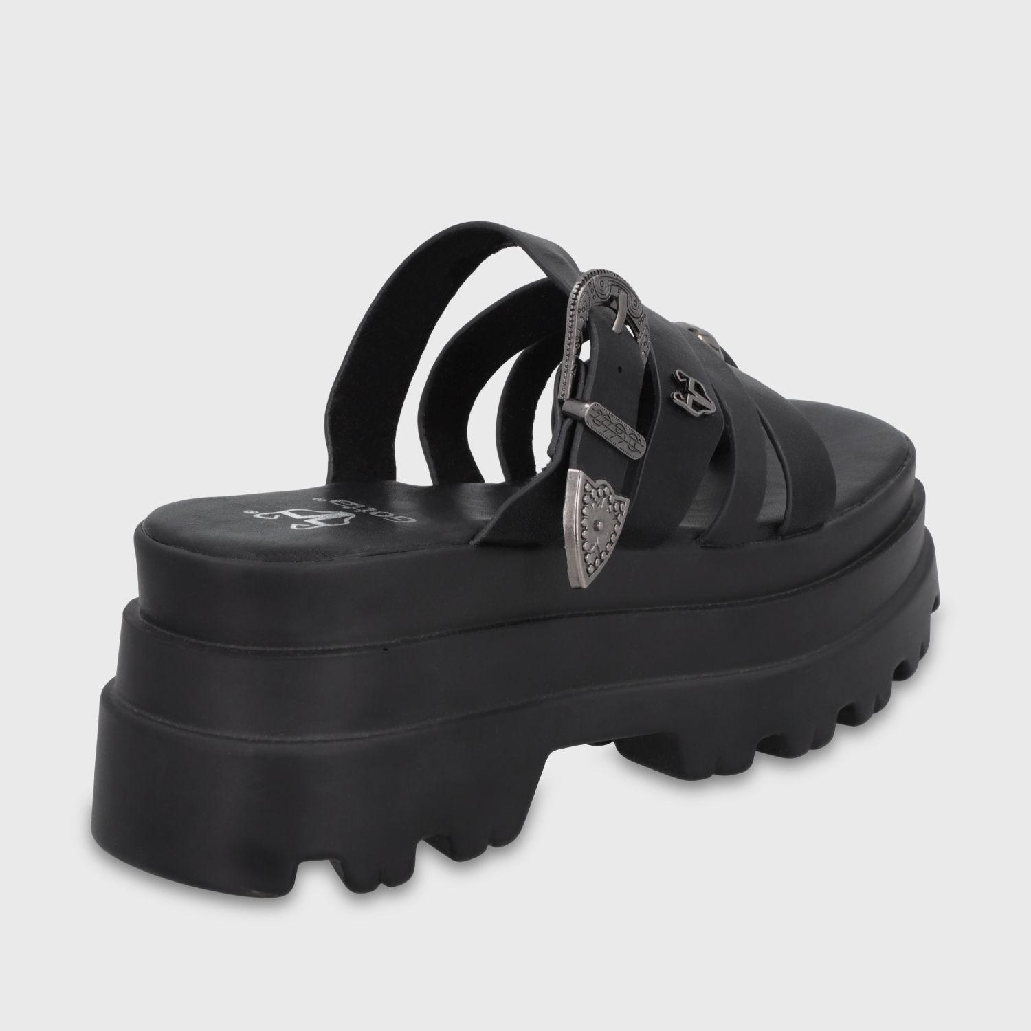 Sandalia Plataforma Negra Mujer 45732 Gotta-4