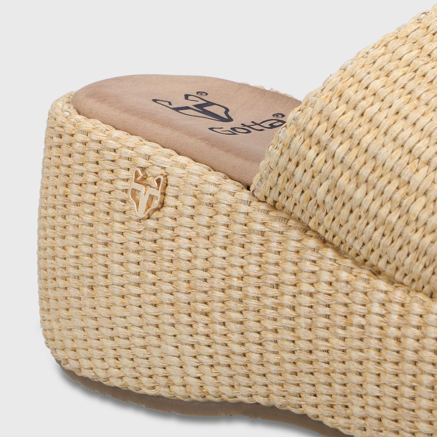 Sandalia Plataforma Beige Mujer 45824 Gotta-5