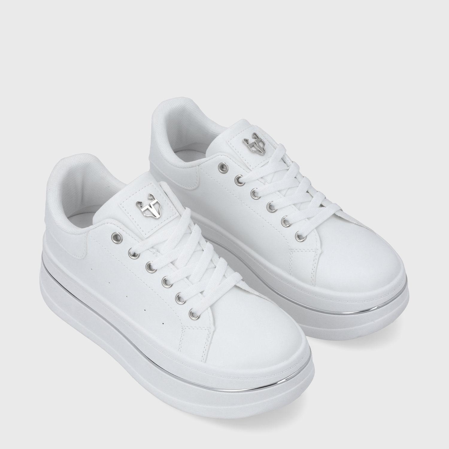 Zapatilla Plataforma Blanca Mujer 58011 Gotta-2