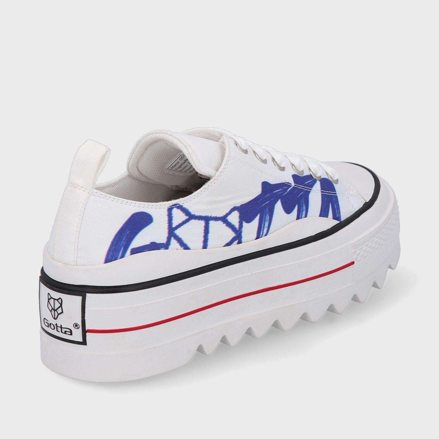 Zapatilla Plataforma Blanca Mujer 33741 Gotta-5